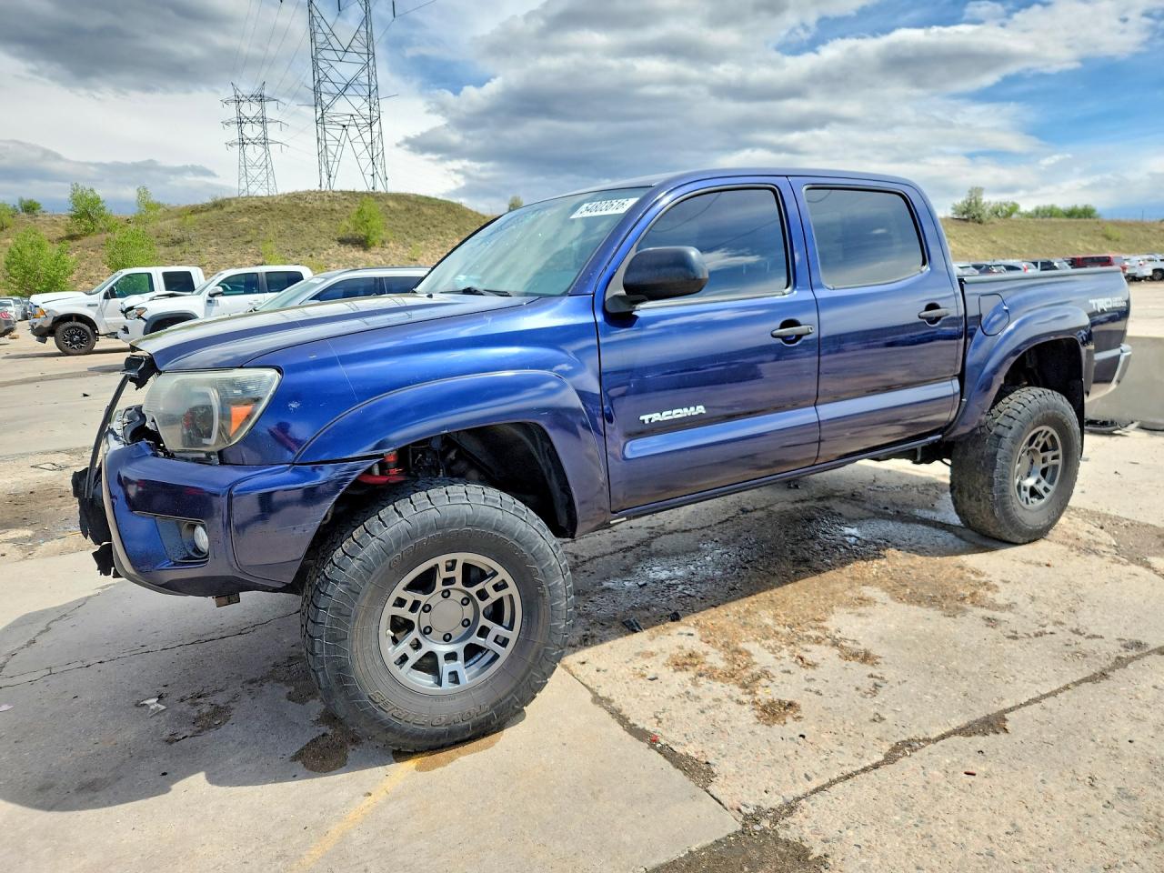 2013 Toyota Tacoma Double Cab Blue vin: 5TFLU4EN1DX076918