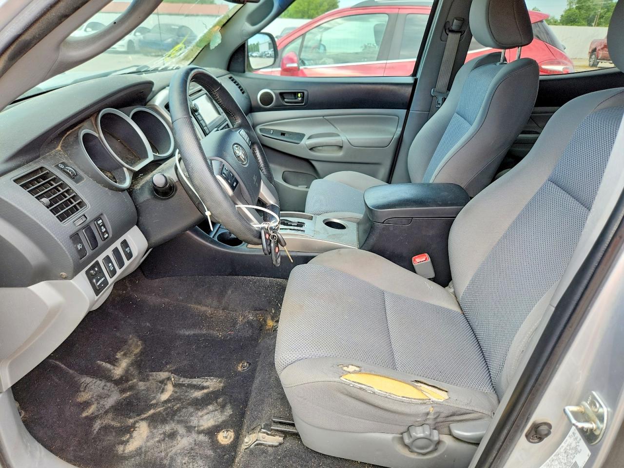 2013 Toyota Tacoma Double Cab Silver vin: 5TFLU4EN1DX082170