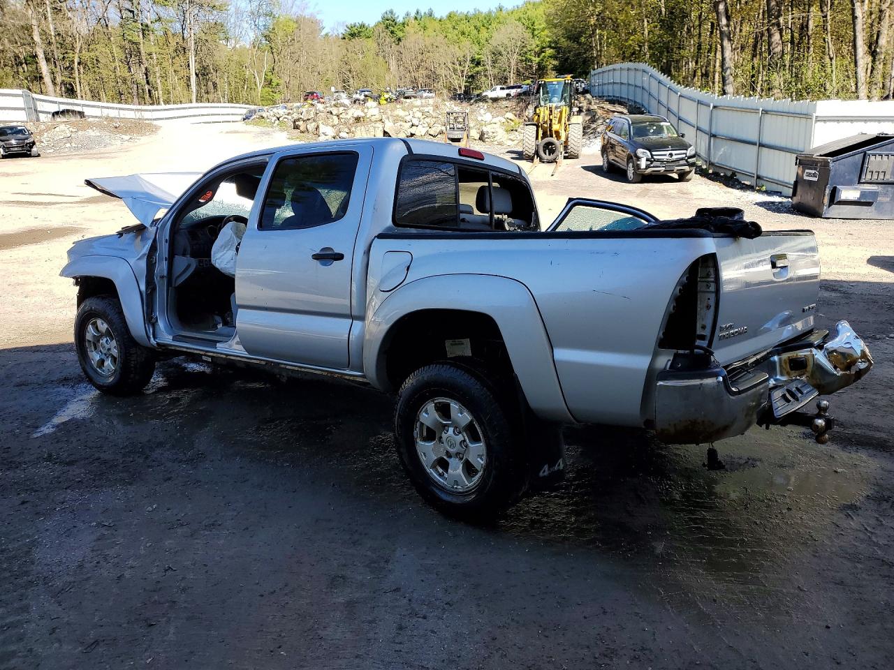2011 Toyota Tacoma Double Cab Silver vin: 5TFLU4EN3BX011582