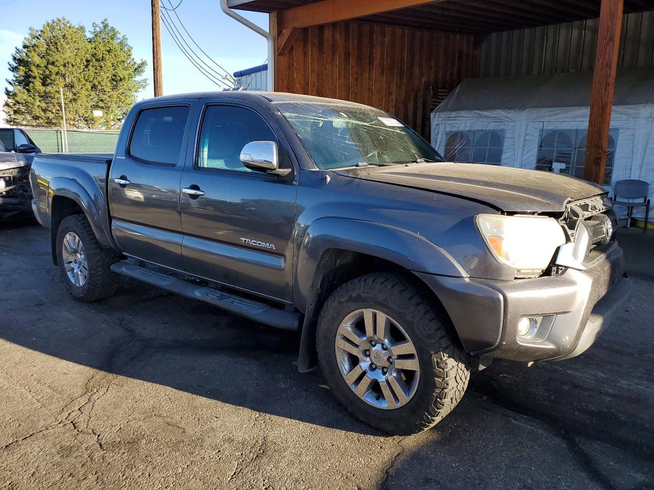 2013 Toyota Tacoma Double Cab Gray vin: 5TFLU4EN3DX055598