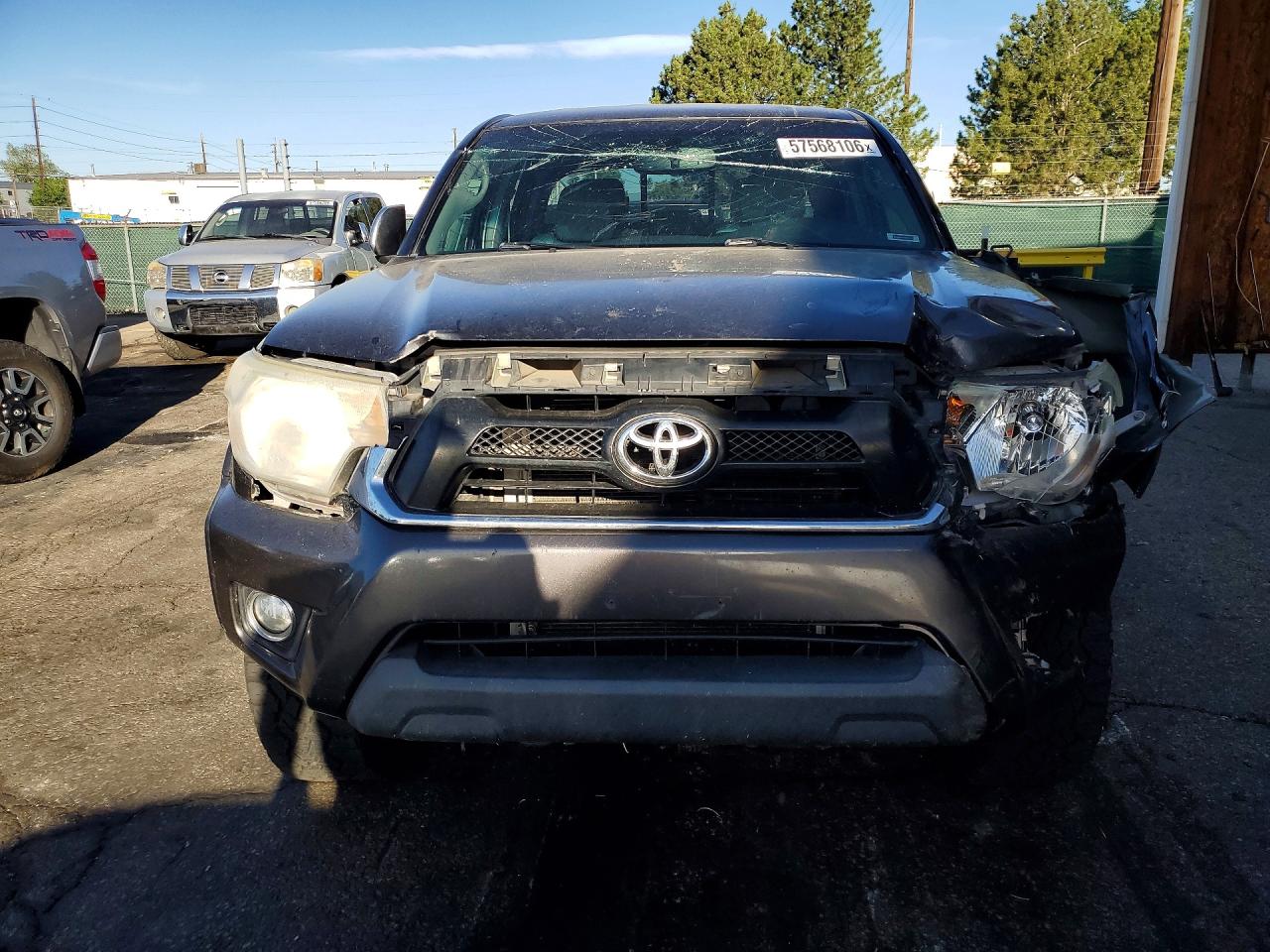 2013 Toyota Tacoma Double Cab Gray vin: 5TFLU4EN3DX055598