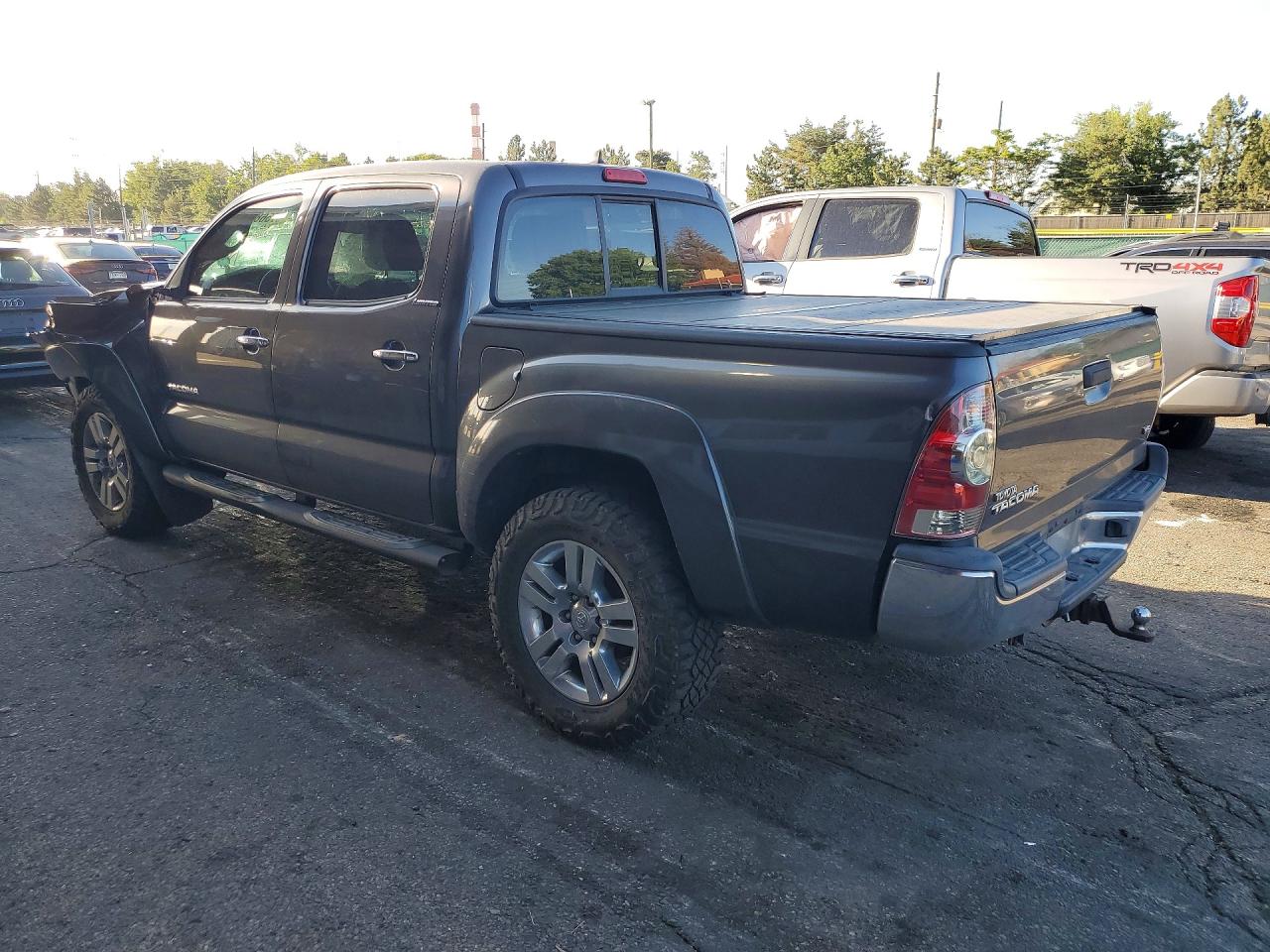2013 Toyota Tacoma Double Cab Gray vin: 5TFLU4EN3DX055598