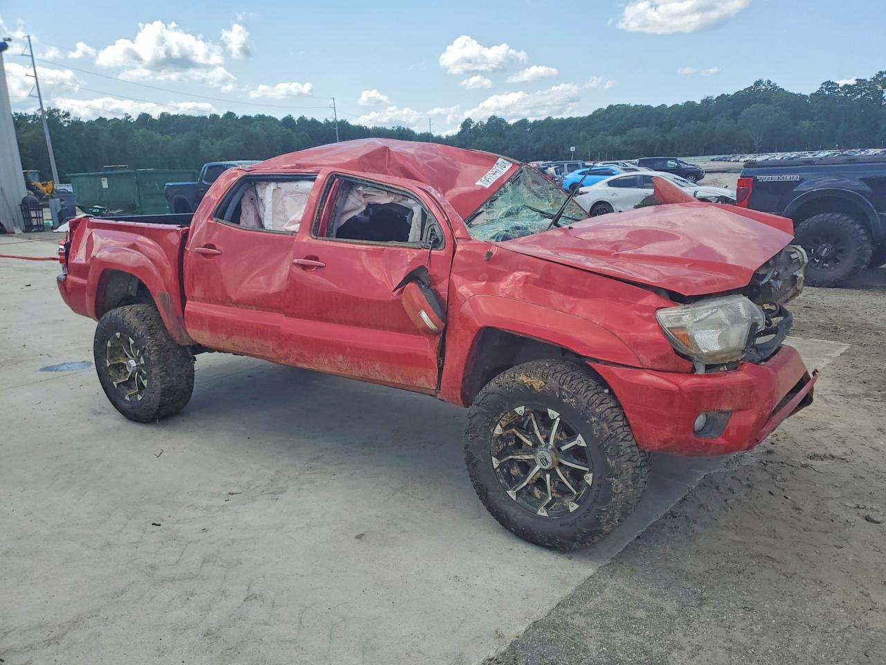 2015 Toyota Tacoma V6 Red vin: 5TFLU4EN3FX148267