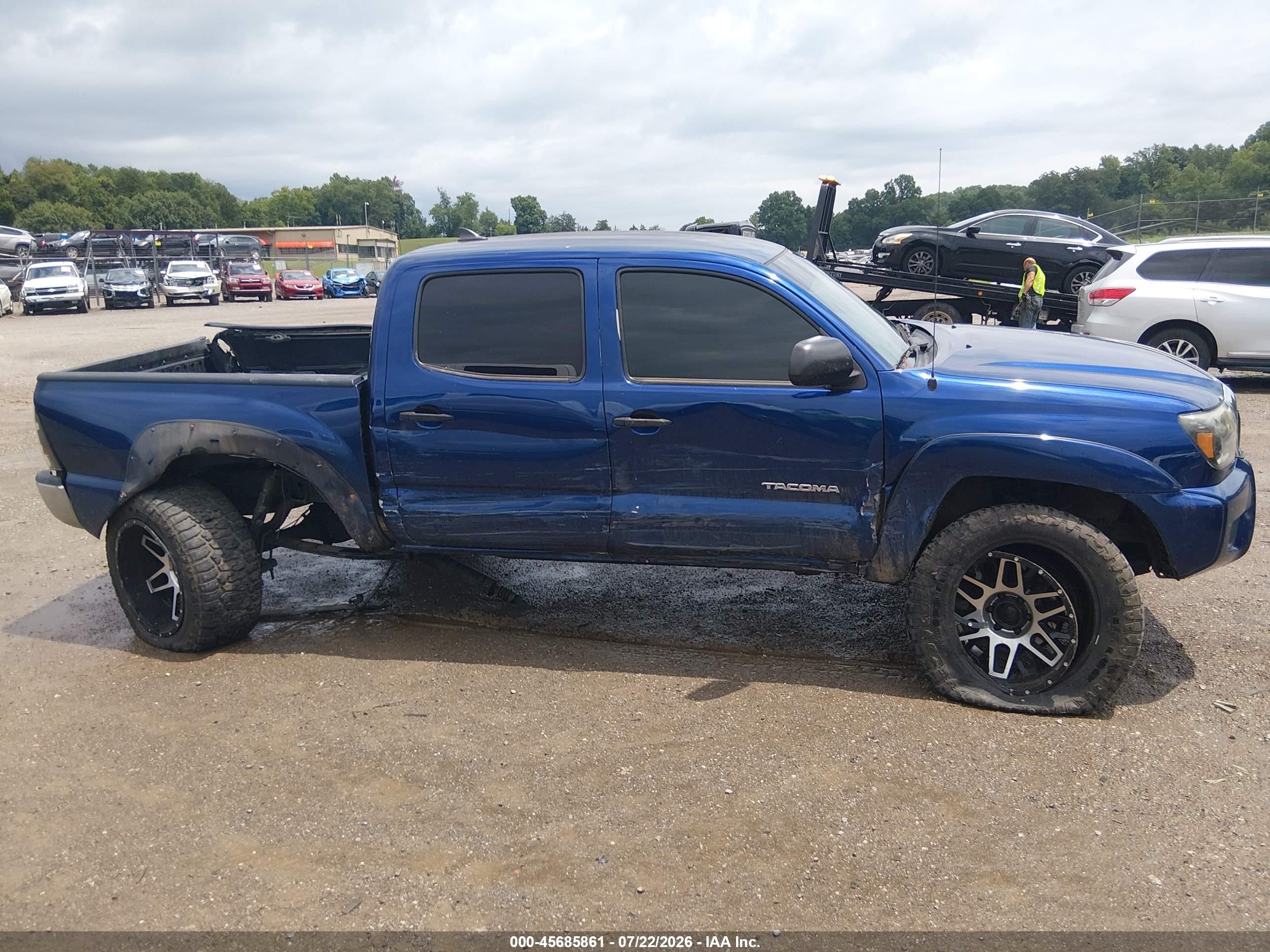 2014 Toyota Tacoma Base V6 Blue vin: 5TFLU4EN4EX097716