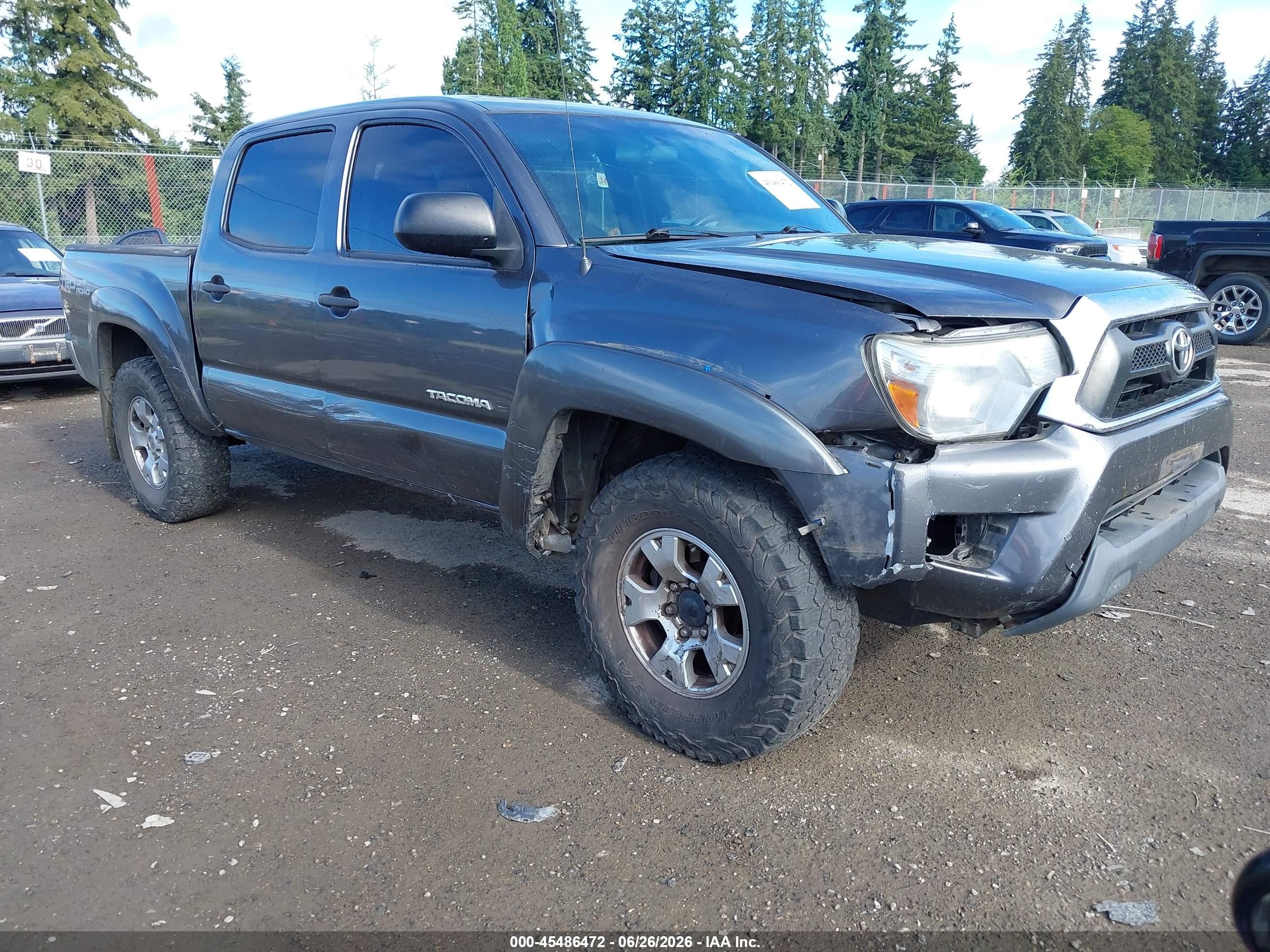 2014 Toyota Tacoma Base V6 Gray vin: 5TFLU4EN4EX104079