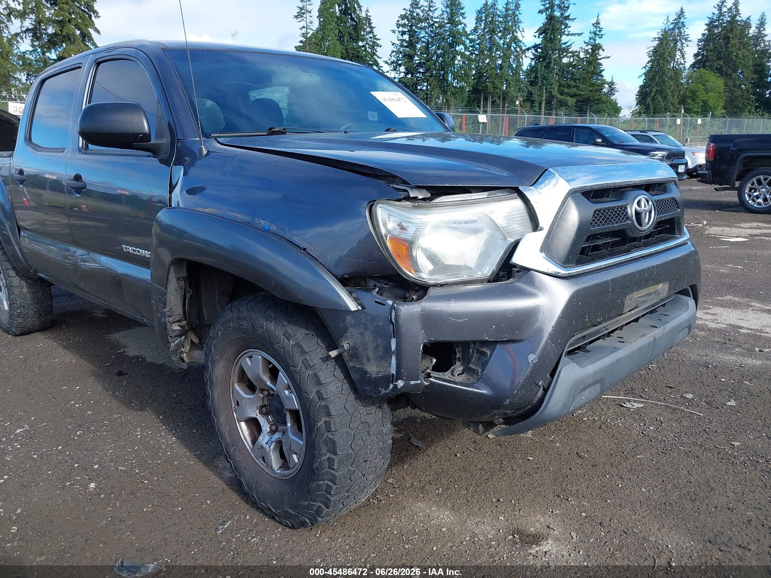 2014 Toyota Tacoma Base V6 Gray vin: 5TFLU4EN4EX104079
