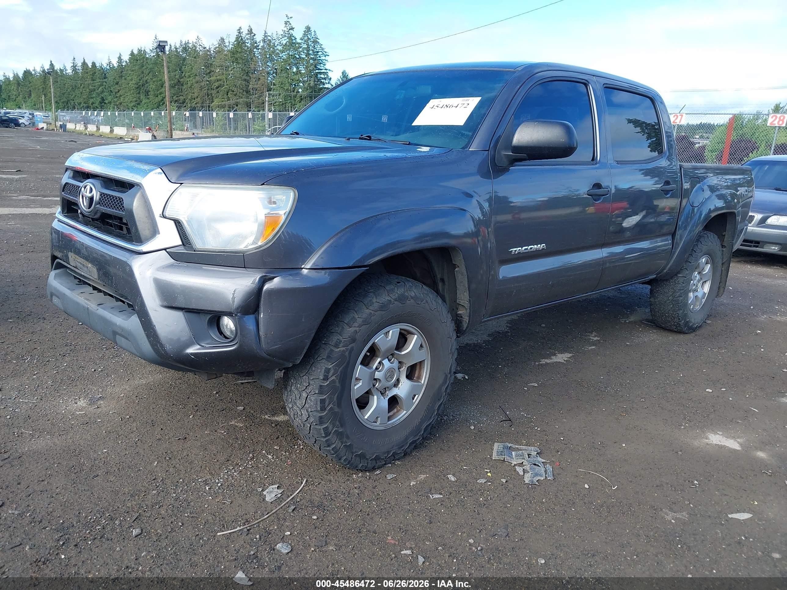 2014 Toyota Tacoma Base V6 Gray vin: 5TFLU4EN4EX104079