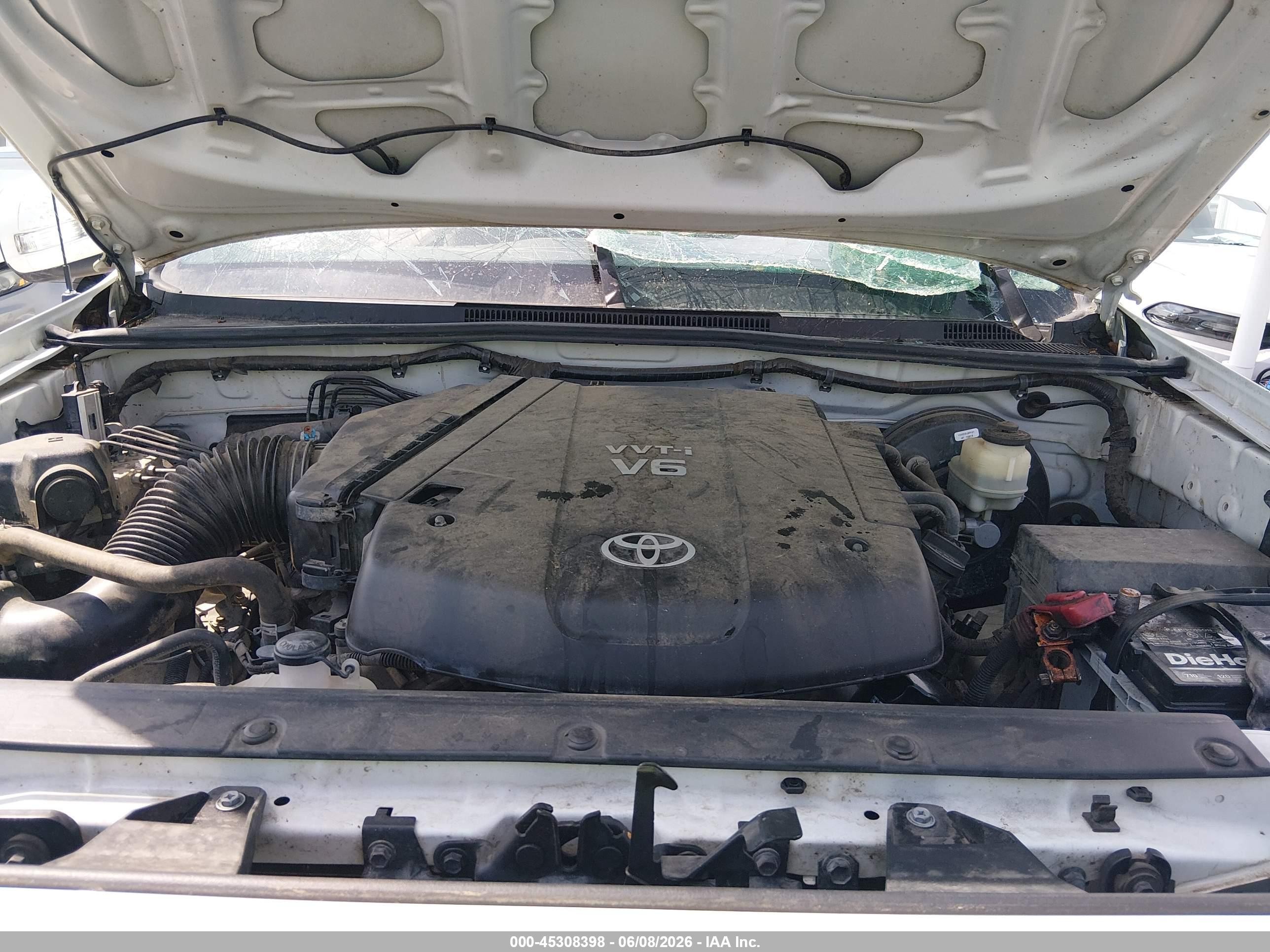 2014 Toyota Tacoma Base V6 White vin: 5TFLU4EN4EX108178
