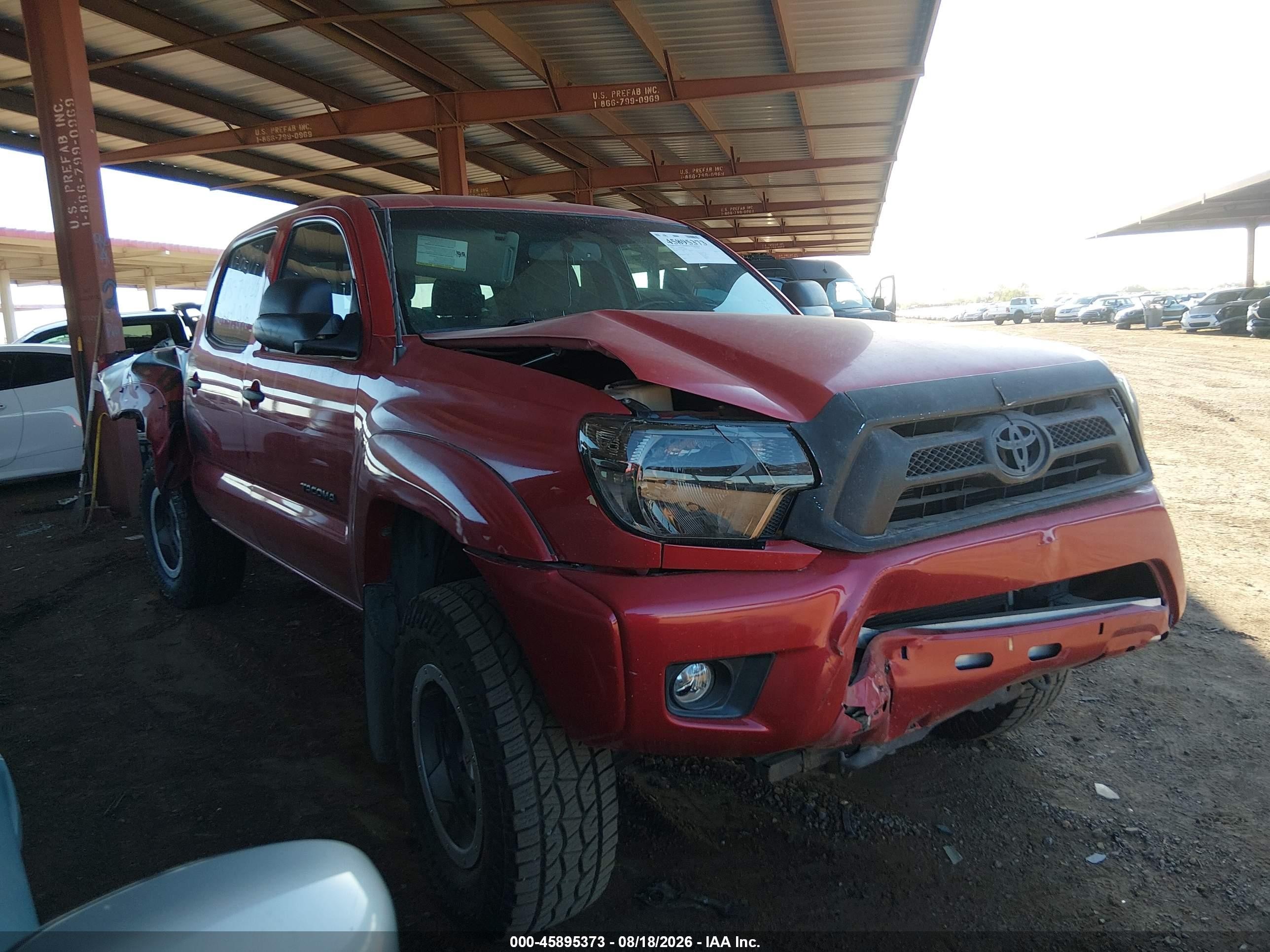2012 Toyota Tacoma Base V6 Red vin: 5TFLU4EN5CX046089