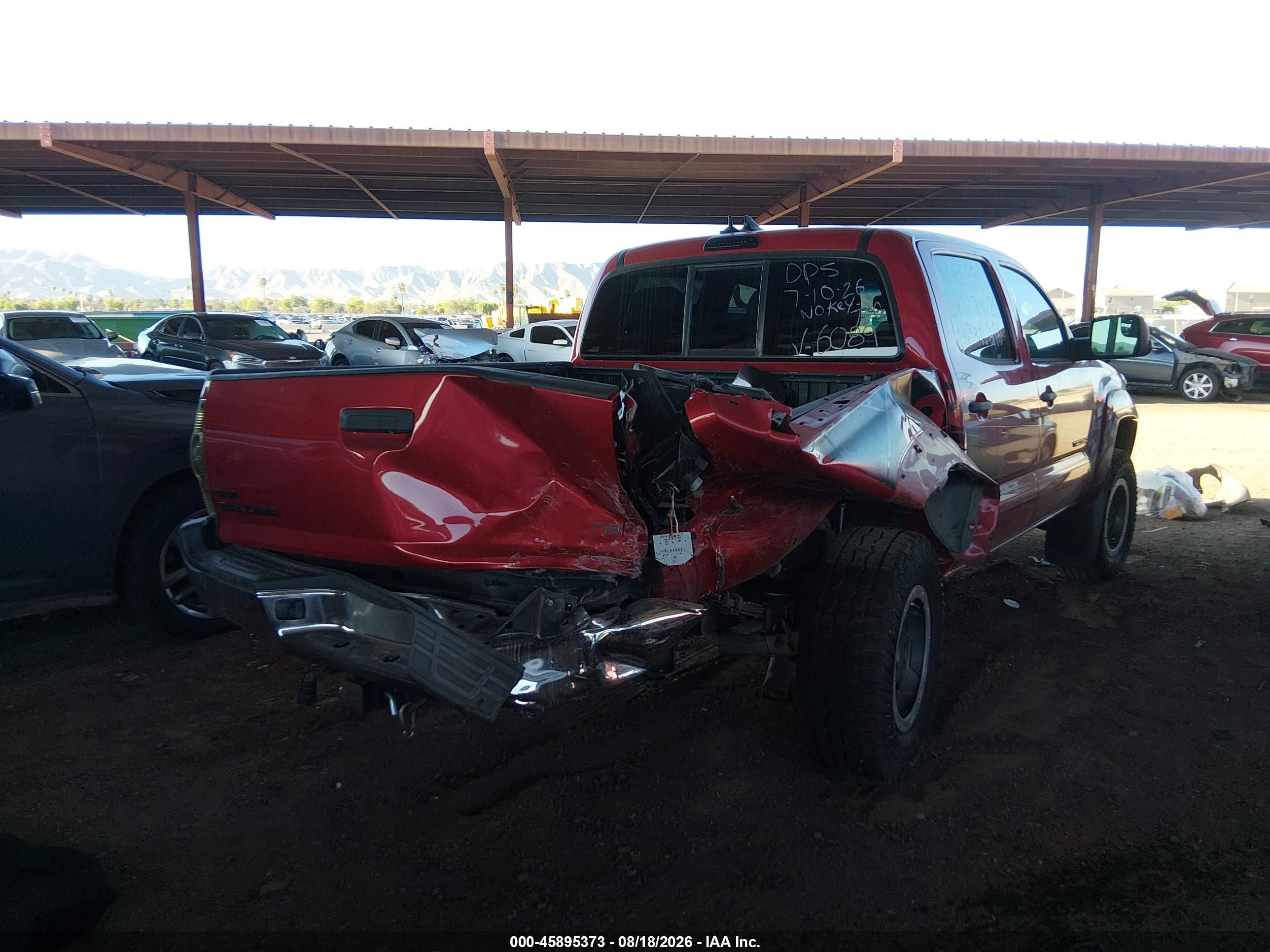 2012 Toyota Tacoma Base V6 Red vin: 5TFLU4EN5CX046089