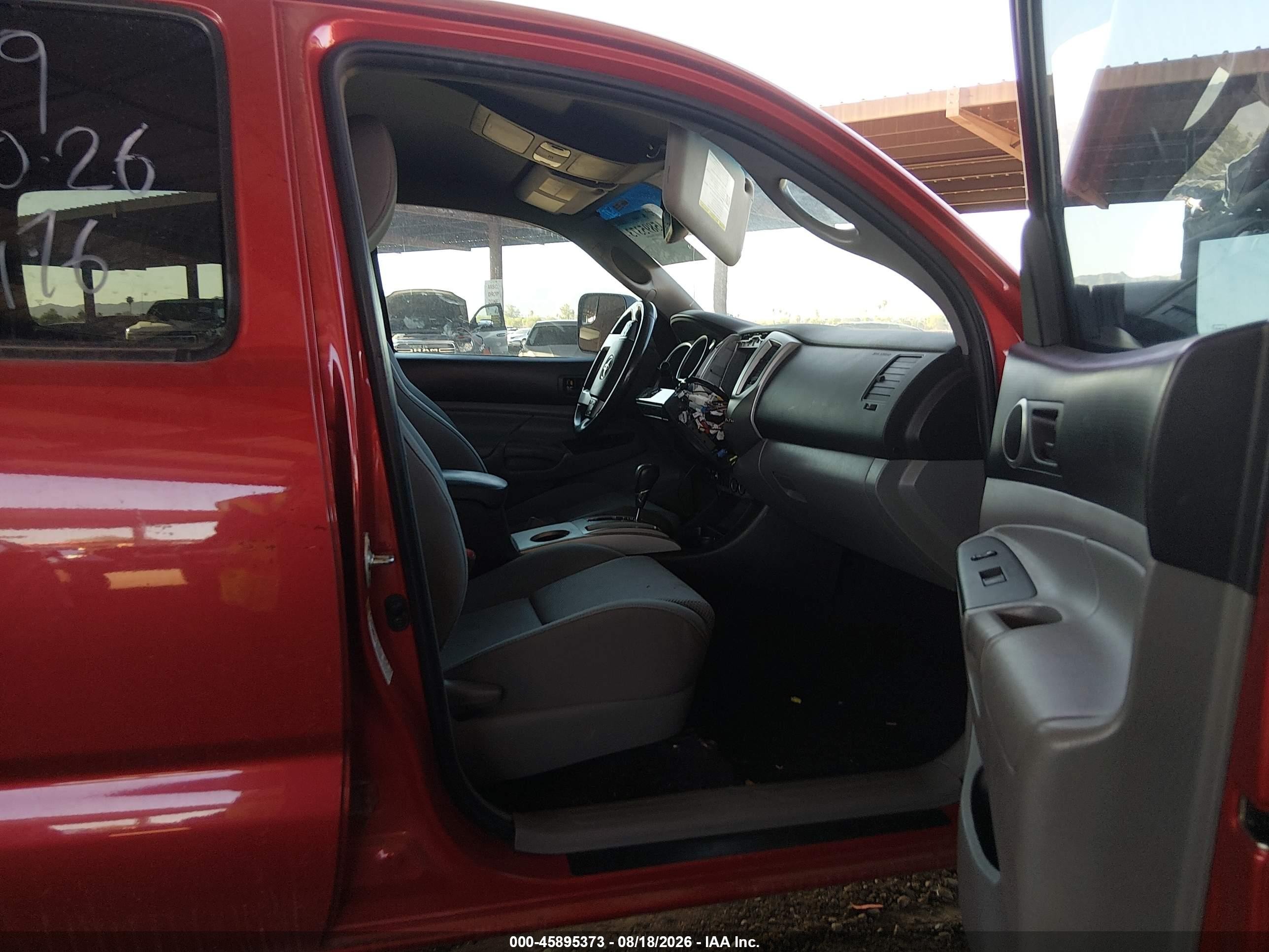 2012 Toyota Tacoma Base V6 Red vin: 5TFLU4EN5CX046089