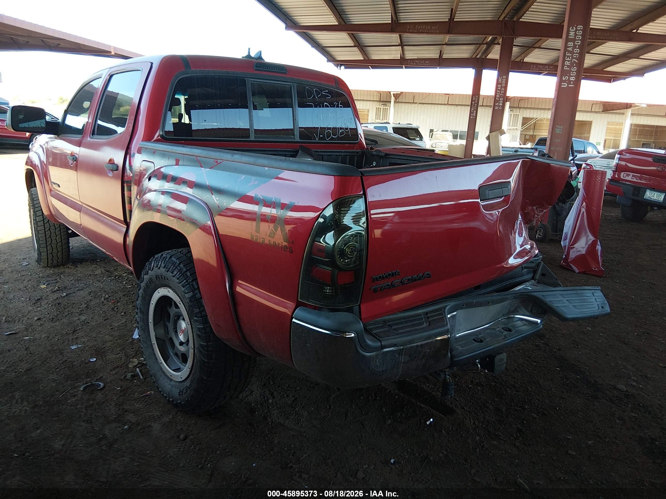 2012 Toyota Tacoma Base V6 Red vin: 5TFLU4EN5CX046089