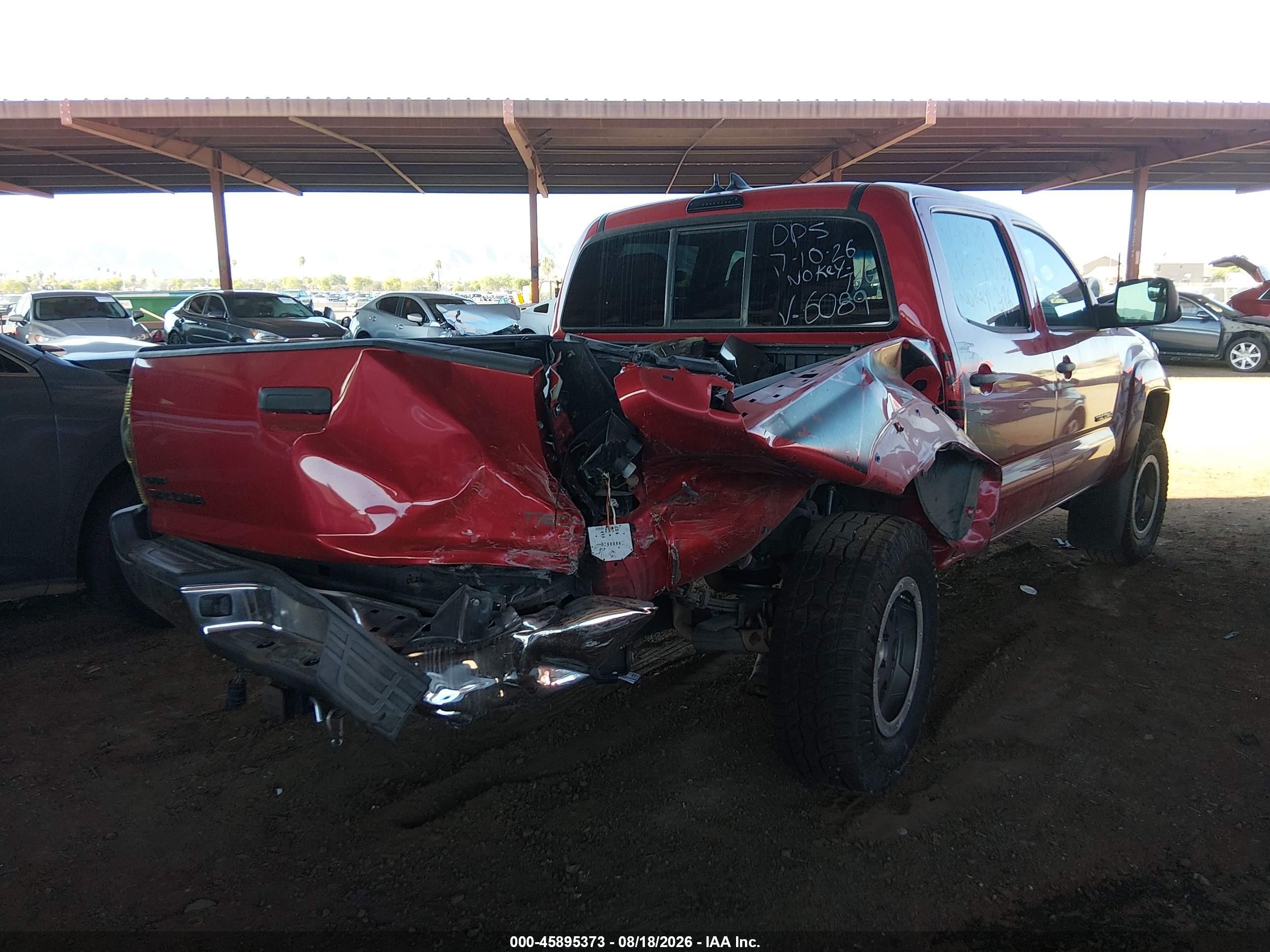 2012 Toyota Tacoma Base V6 Red vin: 5TFLU4EN5CX046089