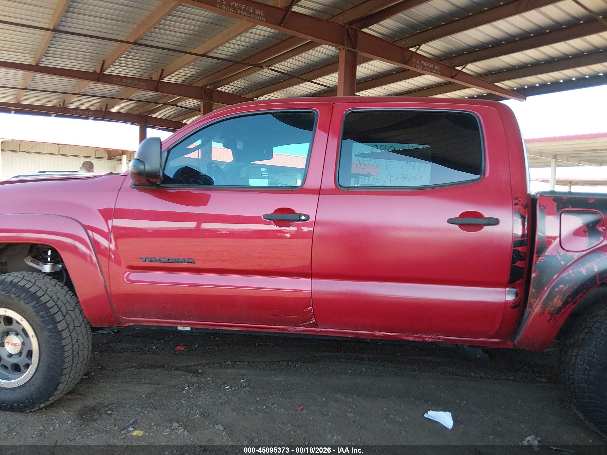 2012 Toyota Tacoma Base V6 Red vin: 5TFLU4EN5CX046089