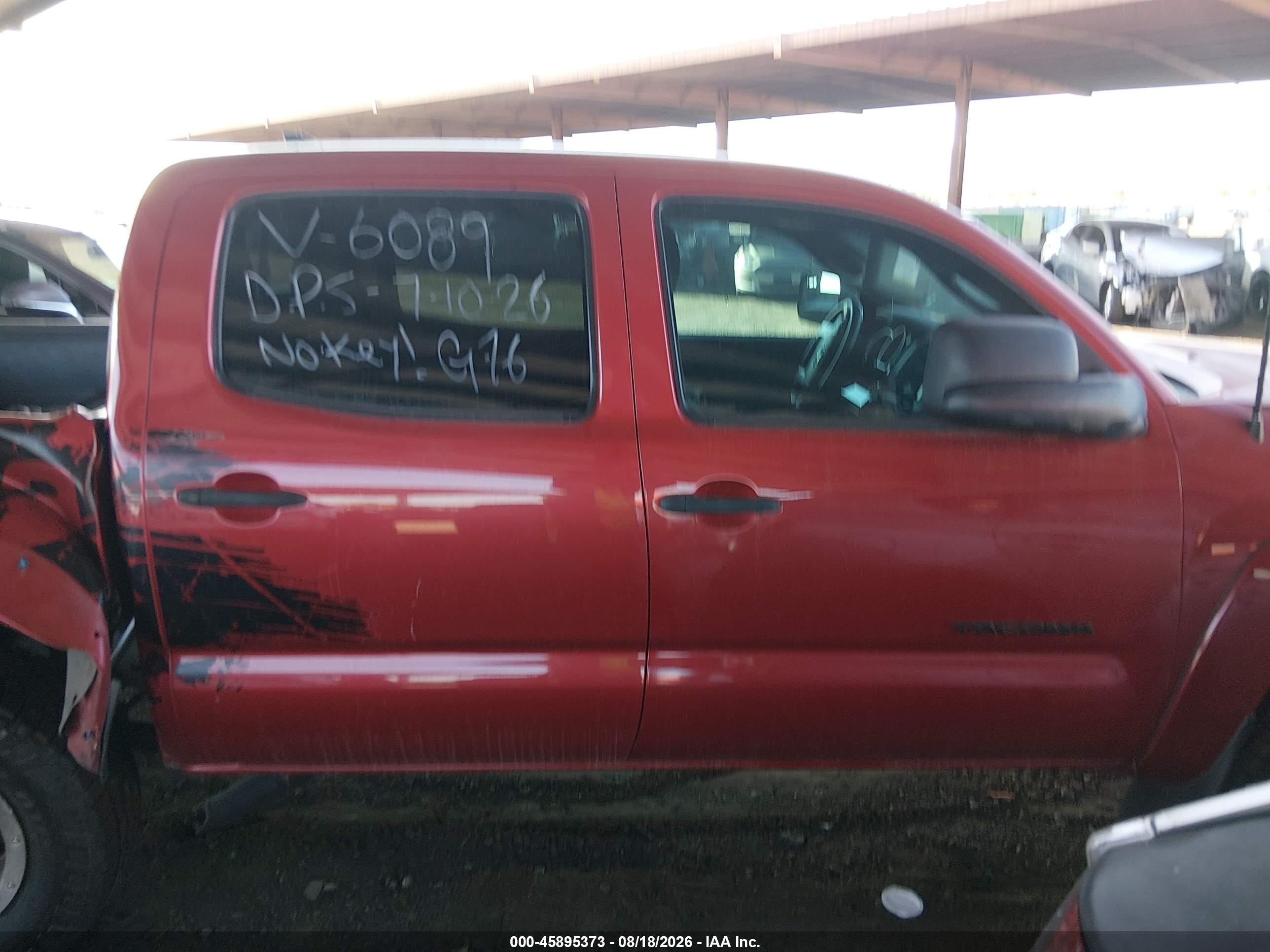 2012 Toyota Tacoma Base V6 Red vin: 5TFLU4EN5CX046089