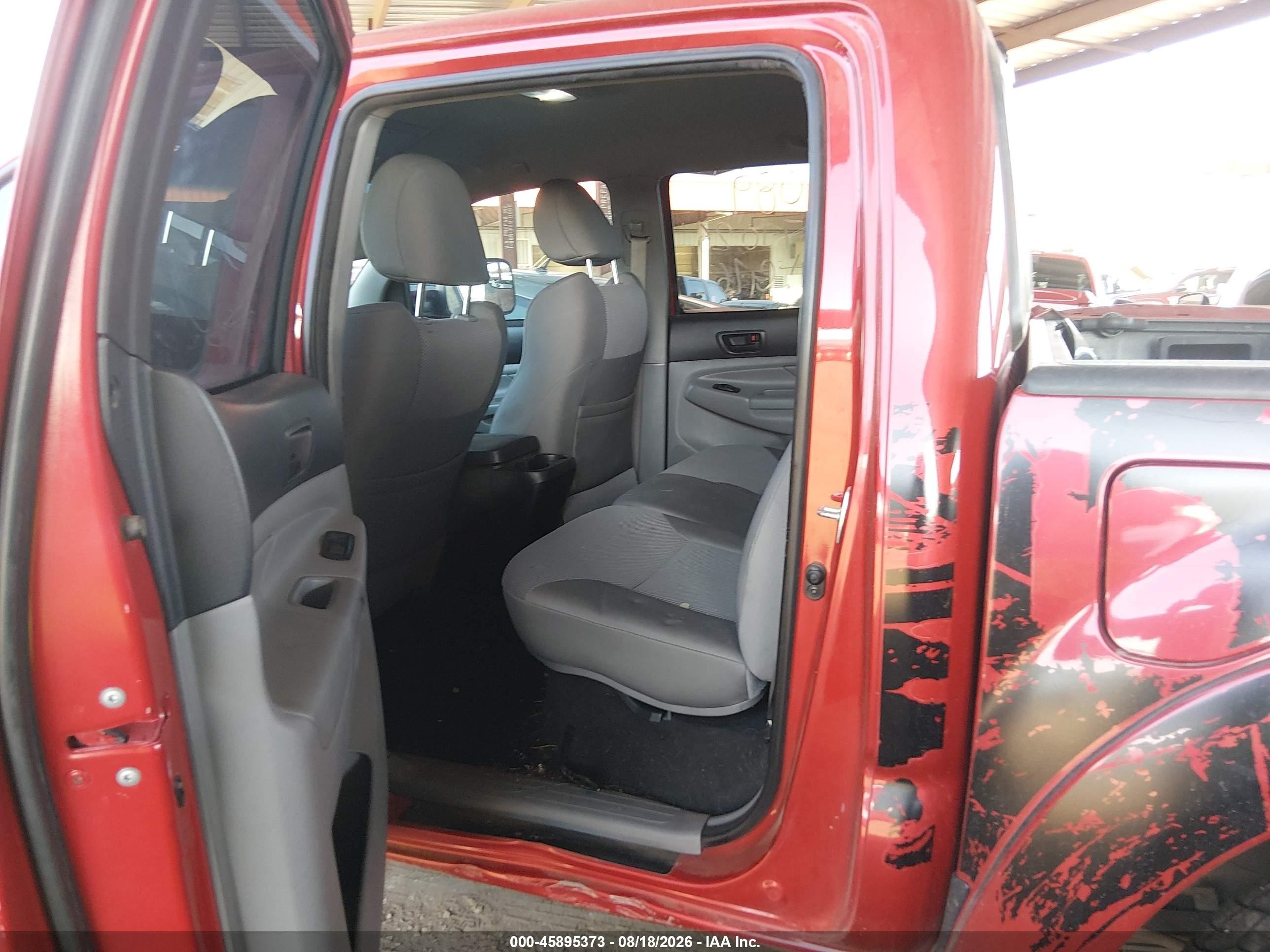 2012 Toyota Tacoma Base V6 Red vin: 5TFLU4EN5CX046089