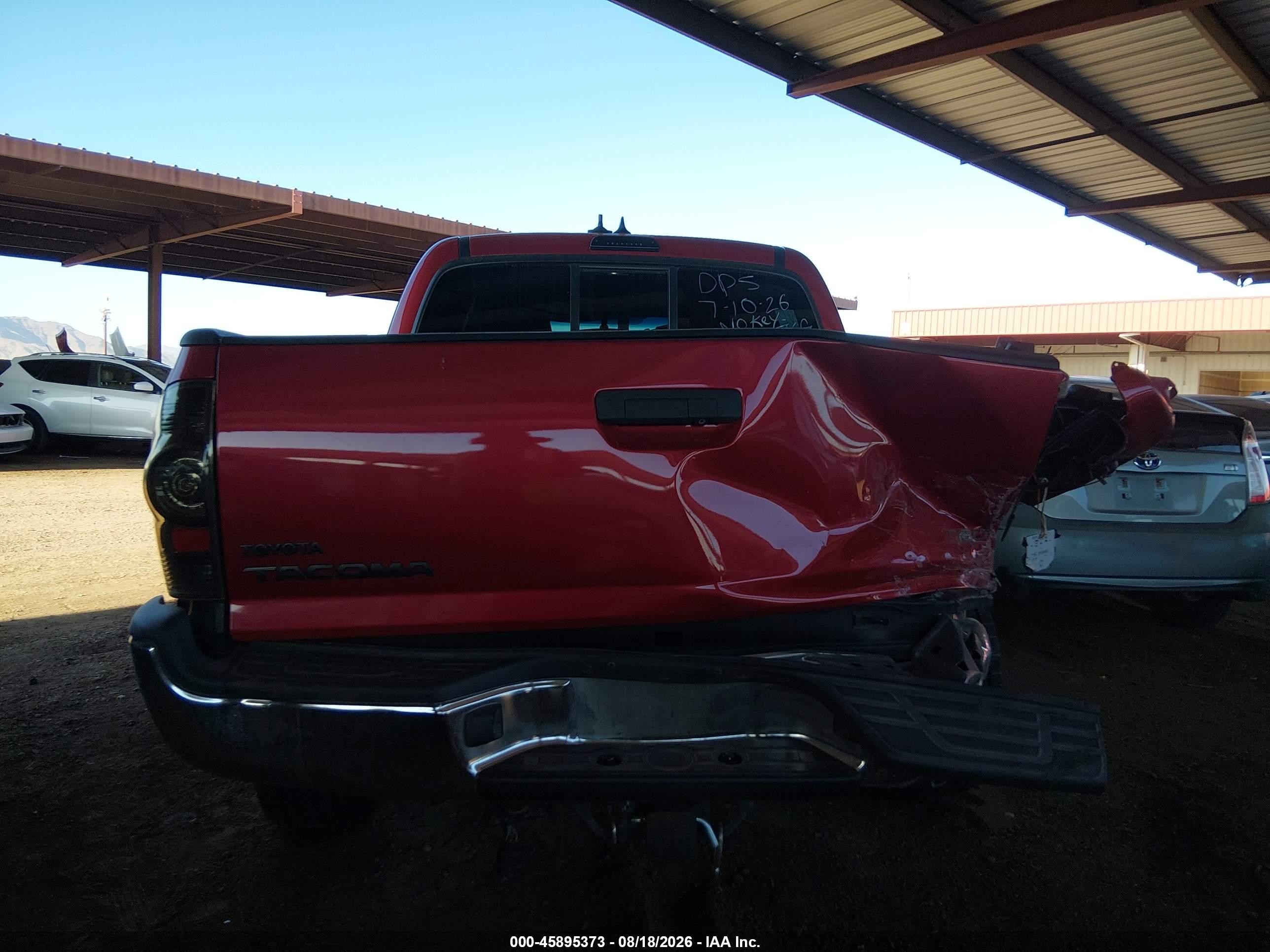 2012 Toyota Tacoma Base V6 Red vin: 5TFLU4EN5CX046089