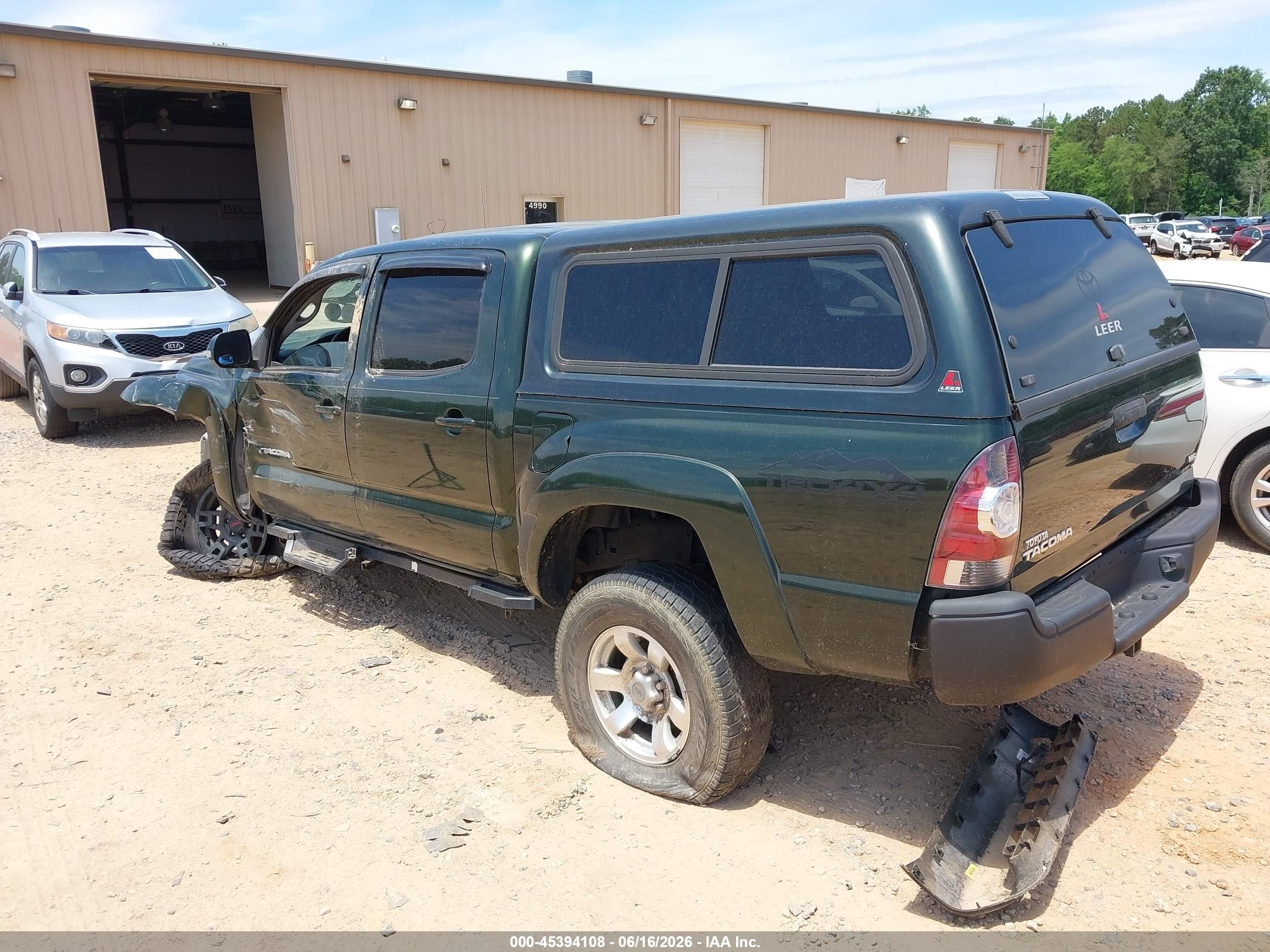 2013 Toyota Tacoma Base V6 Green vin: 5TFLU4EN5DX061659