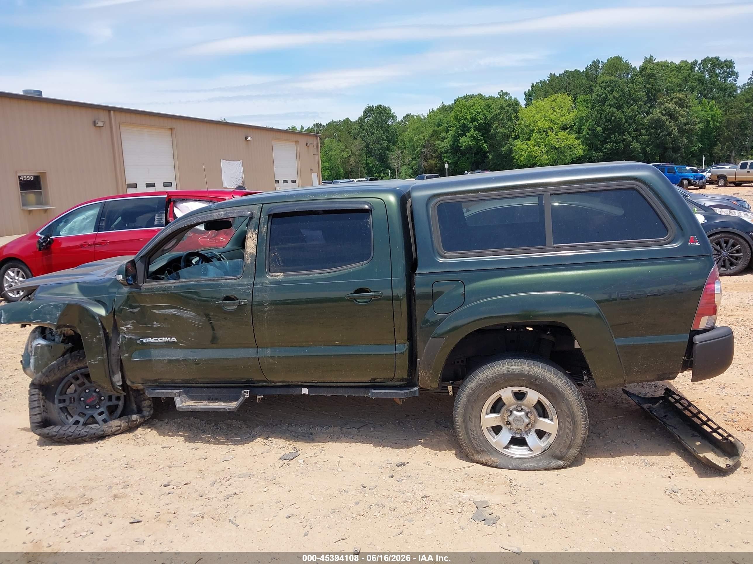 2013 Toyota Tacoma Base V6 Green vin: 5TFLU4EN5DX061659
