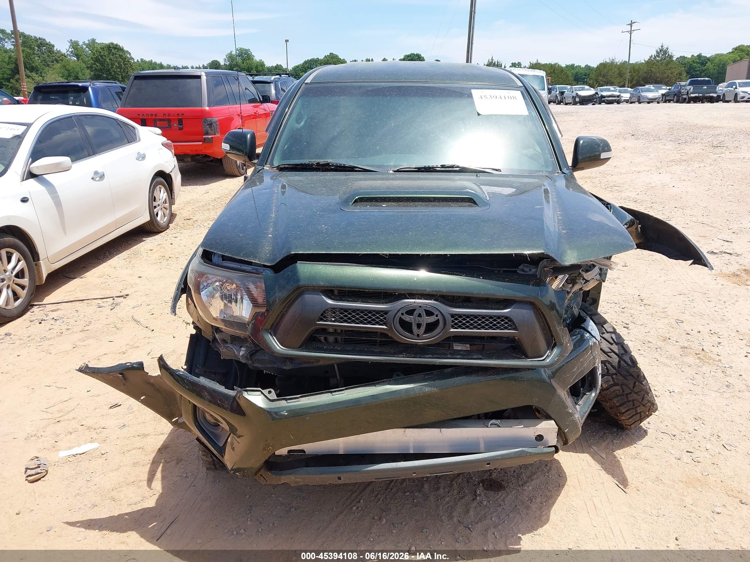 2013 Toyota Tacoma Base V6 Green vin: 5TFLU4EN5DX061659