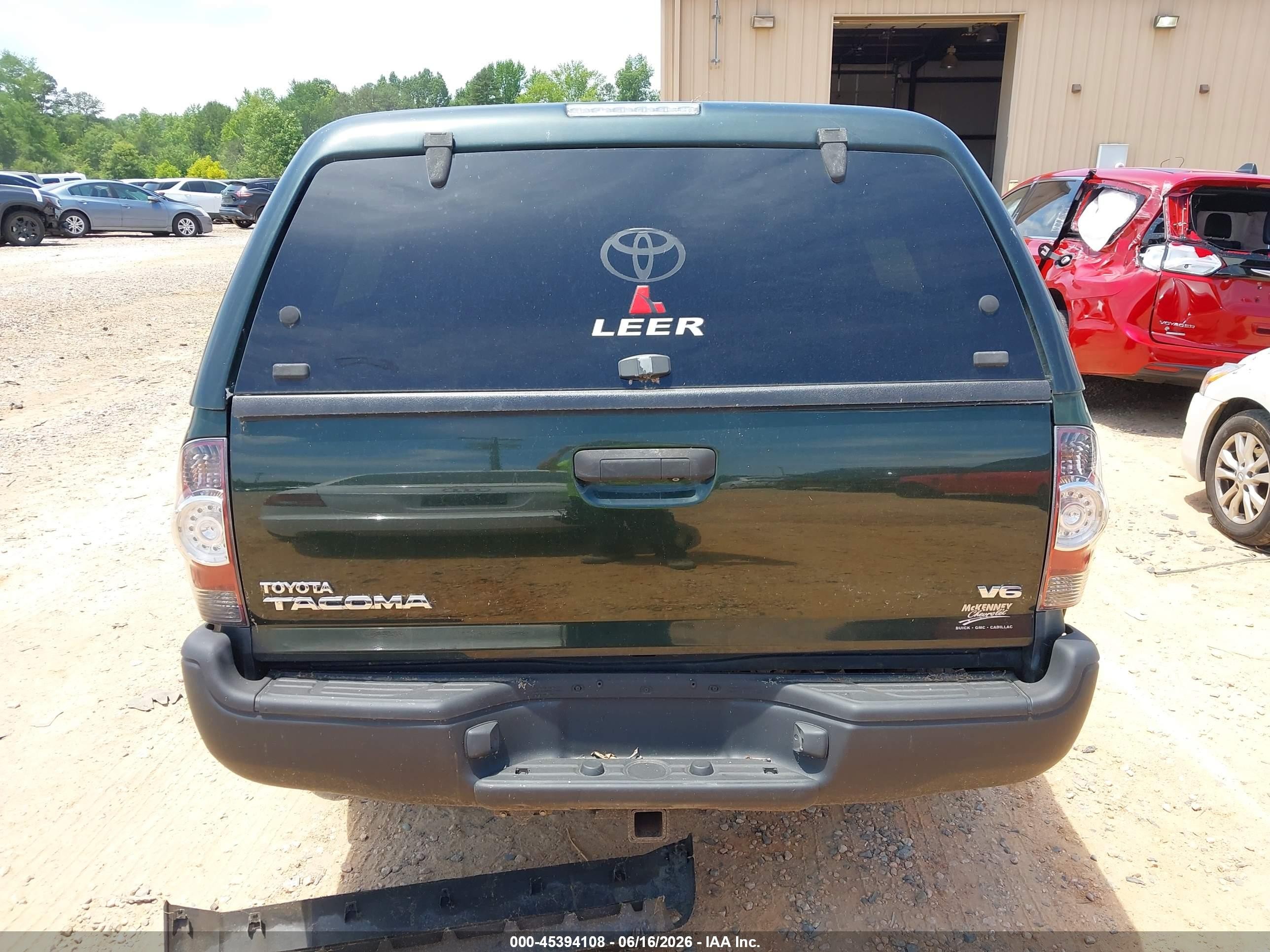 2013 Toyota Tacoma Base V6 Green vin: 5TFLU4EN5DX061659