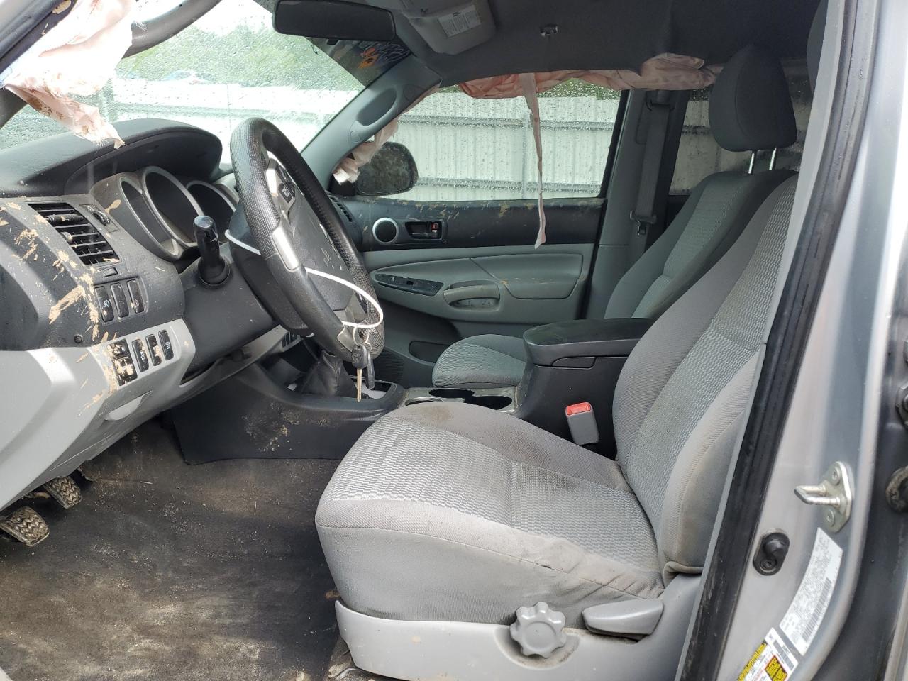 2014 Toyota Tacoma Double Cab Silver vin: 5TFLU4EN5EX099295