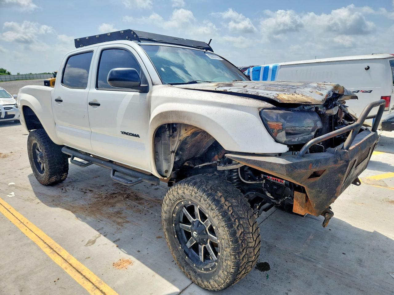 2014 Toyota Tacoma Double Cab White vin: 5TFLU4EN5EX108593