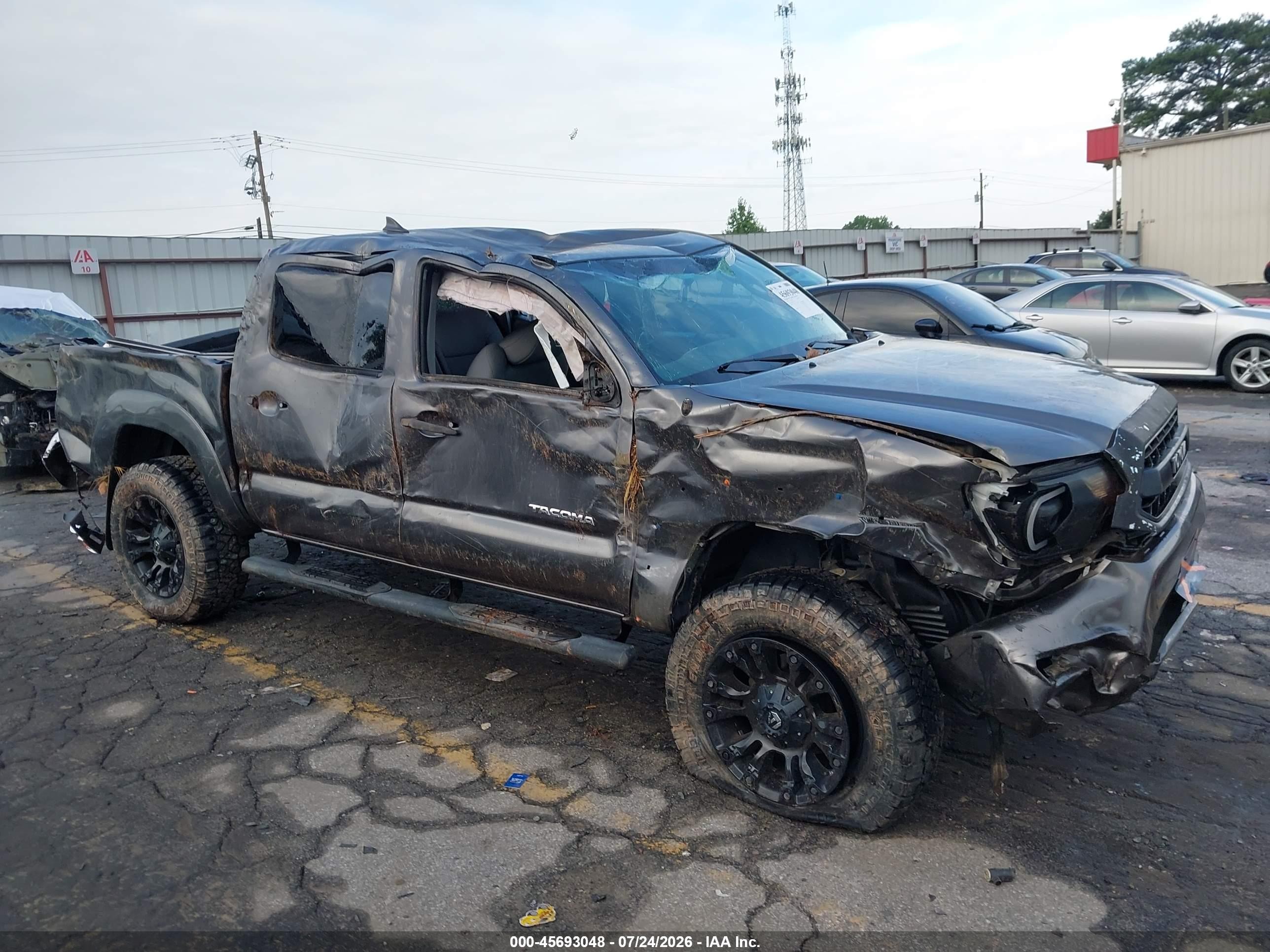 2015 Toyota Tacoma Base V6 Gray vin: 5TFLU4EN5FX111236