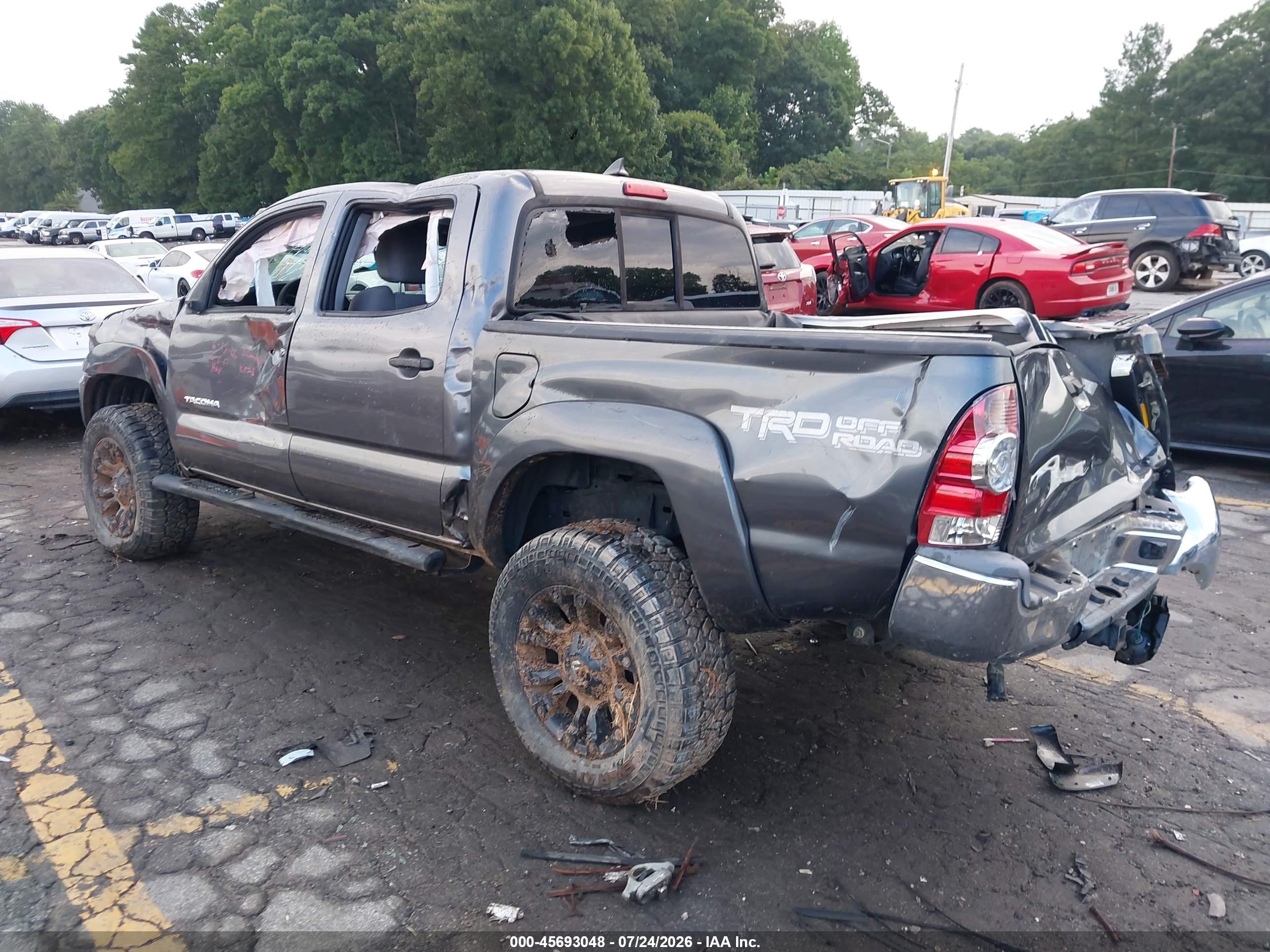 2015 Toyota Tacoma Base V6 Gray vin: 5TFLU4EN5FX111236