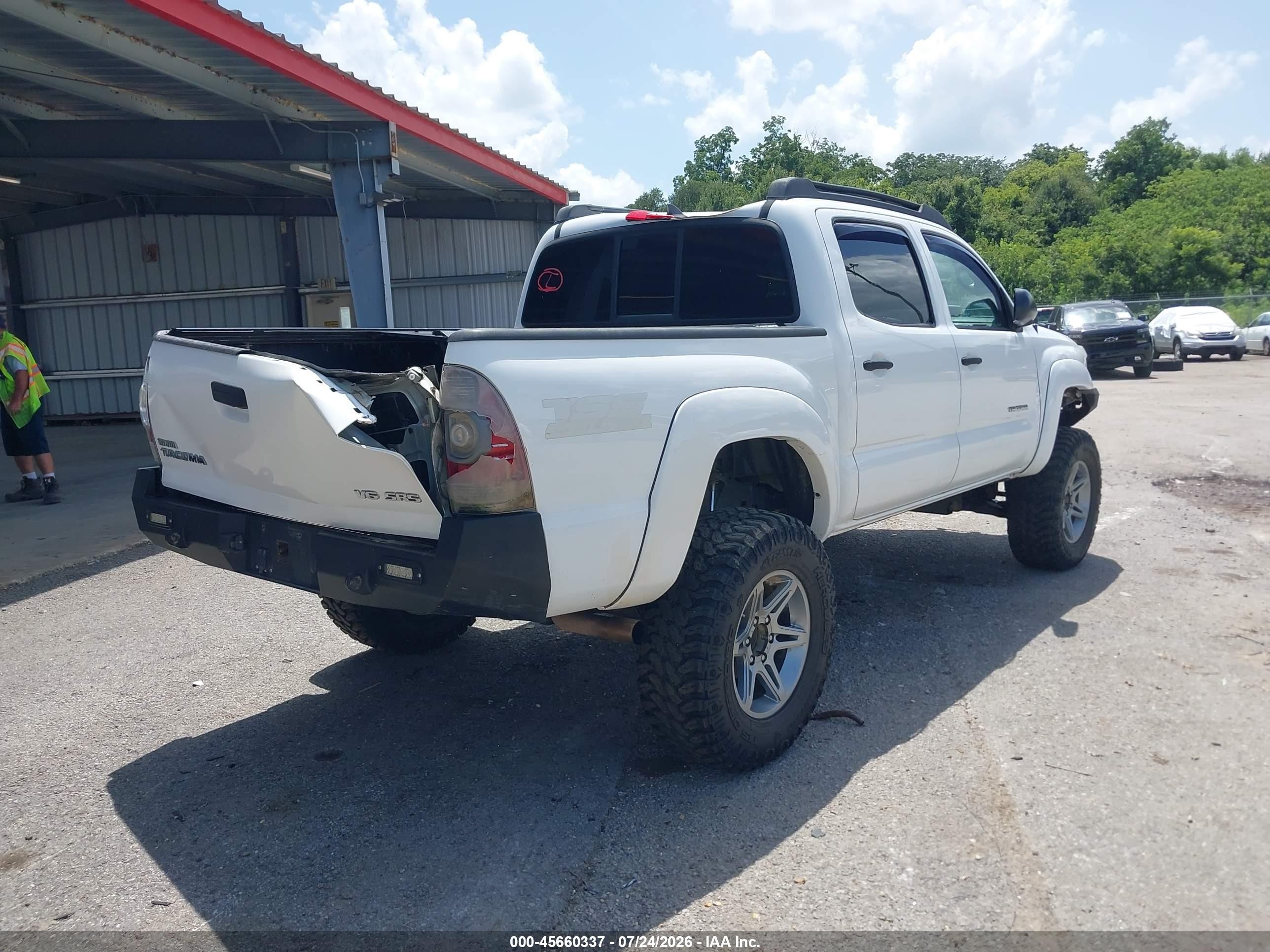 2014 Toyota Tacoma Base V6 White vin: 5TFLU4EN6EX101118