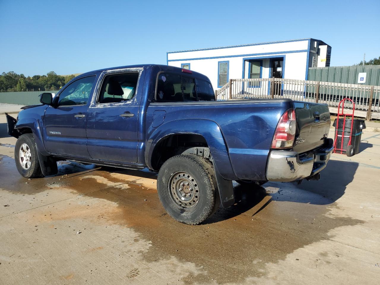 2013 Toyota Tacoma Double Cab Blue vin: 5TFLU4EN7DX079287 Damage: Left Qtr Panel, Dent(S) W/No Paint Dmg, 9 To 10 Inches