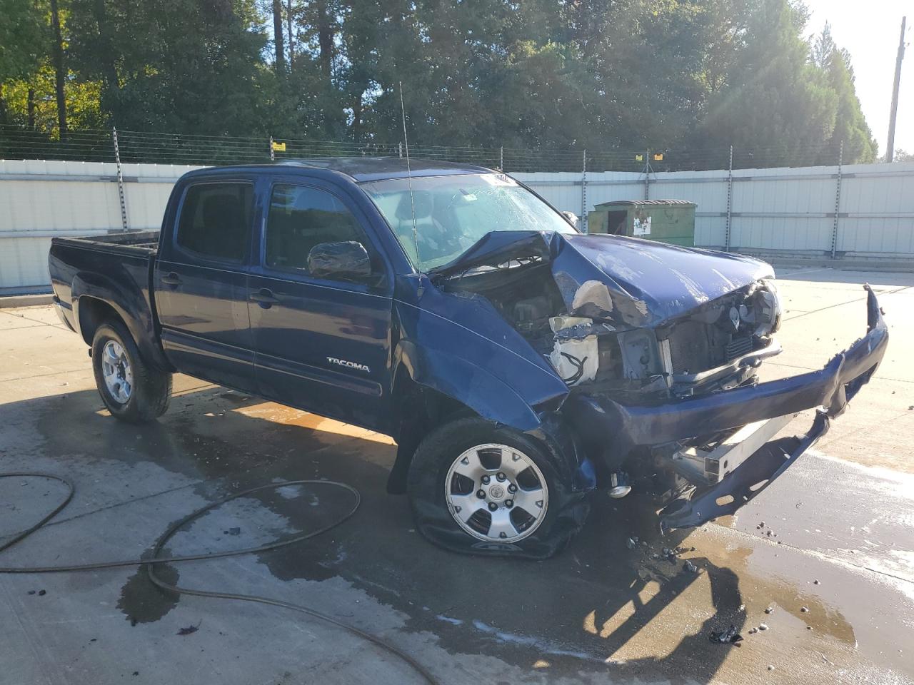 2013 Toyota Tacoma Double Cab Blue vin: 5TFLU4EN7DX079287 Damage: Hood, Severe Damage, Replacement Required