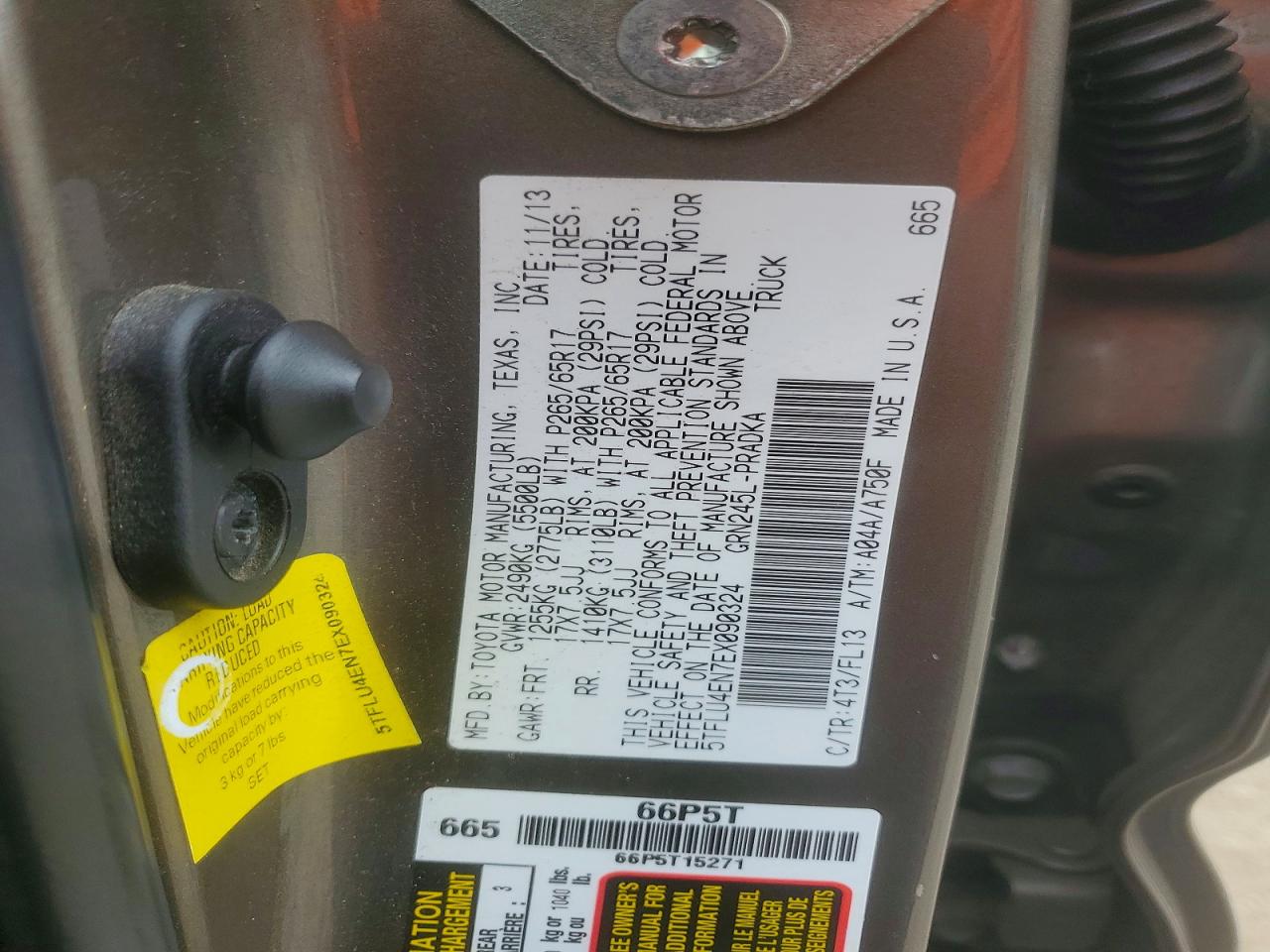 2014 Toyota Tacoma V6 Коричневый vin: 5TFLU4EN7EX090324