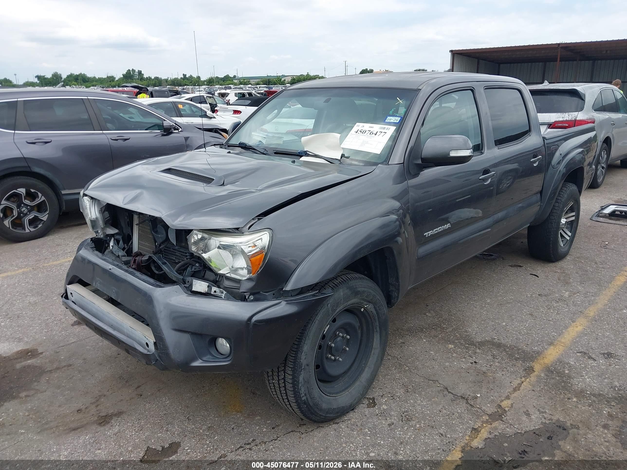 2015 Toyota Tacoma Base V6 Gray vin: 5TFLU4EN7FX133979