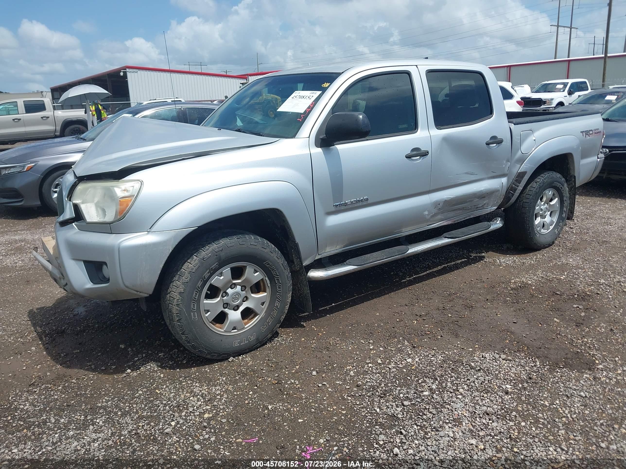 2013 Toyota Tacoma Base V6 Silver vin: 5TFLU4EN8DX059727
