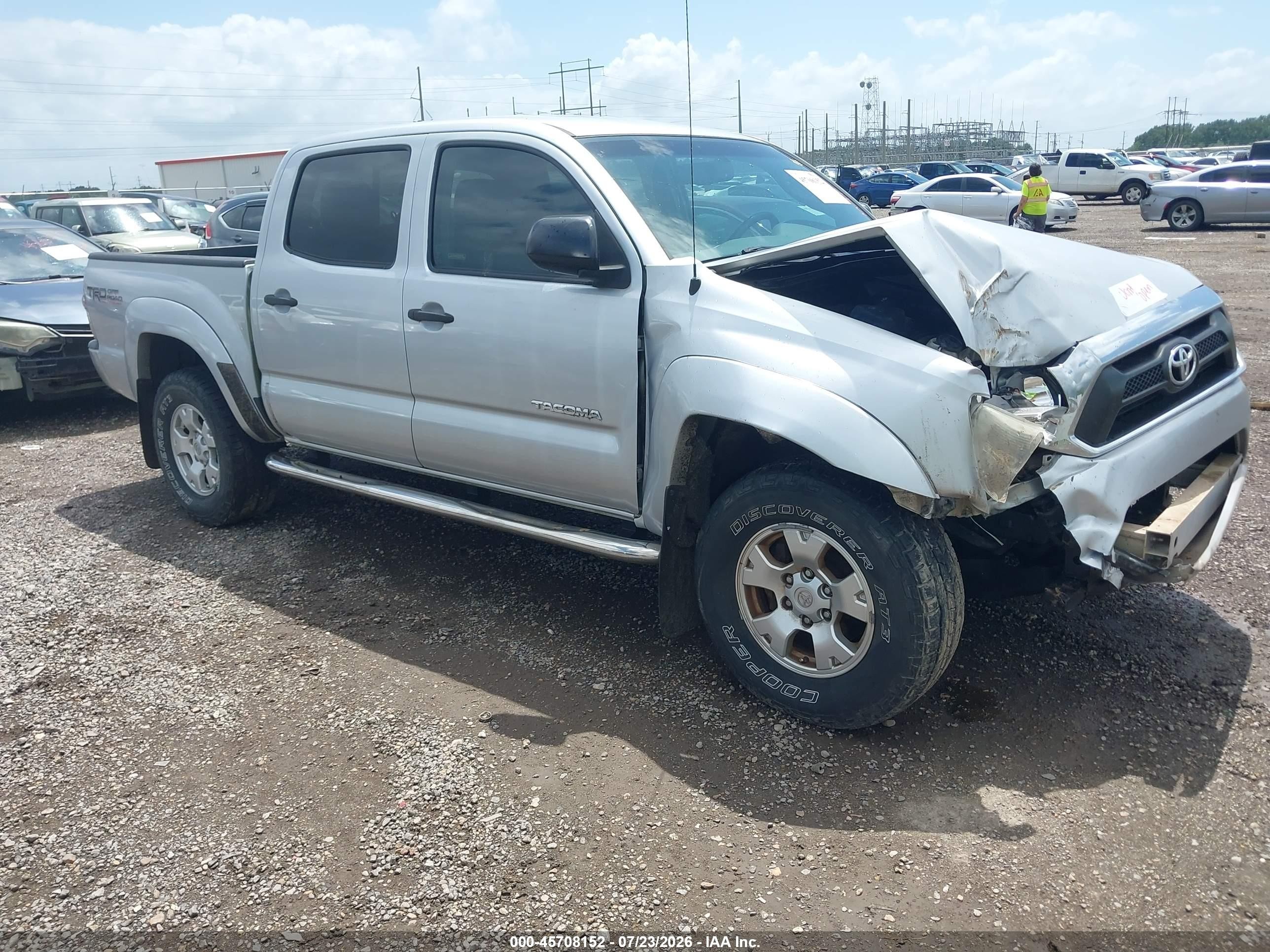 2013 Toyota Tacoma Base V6 Silver vin: 5TFLU4EN8DX059727