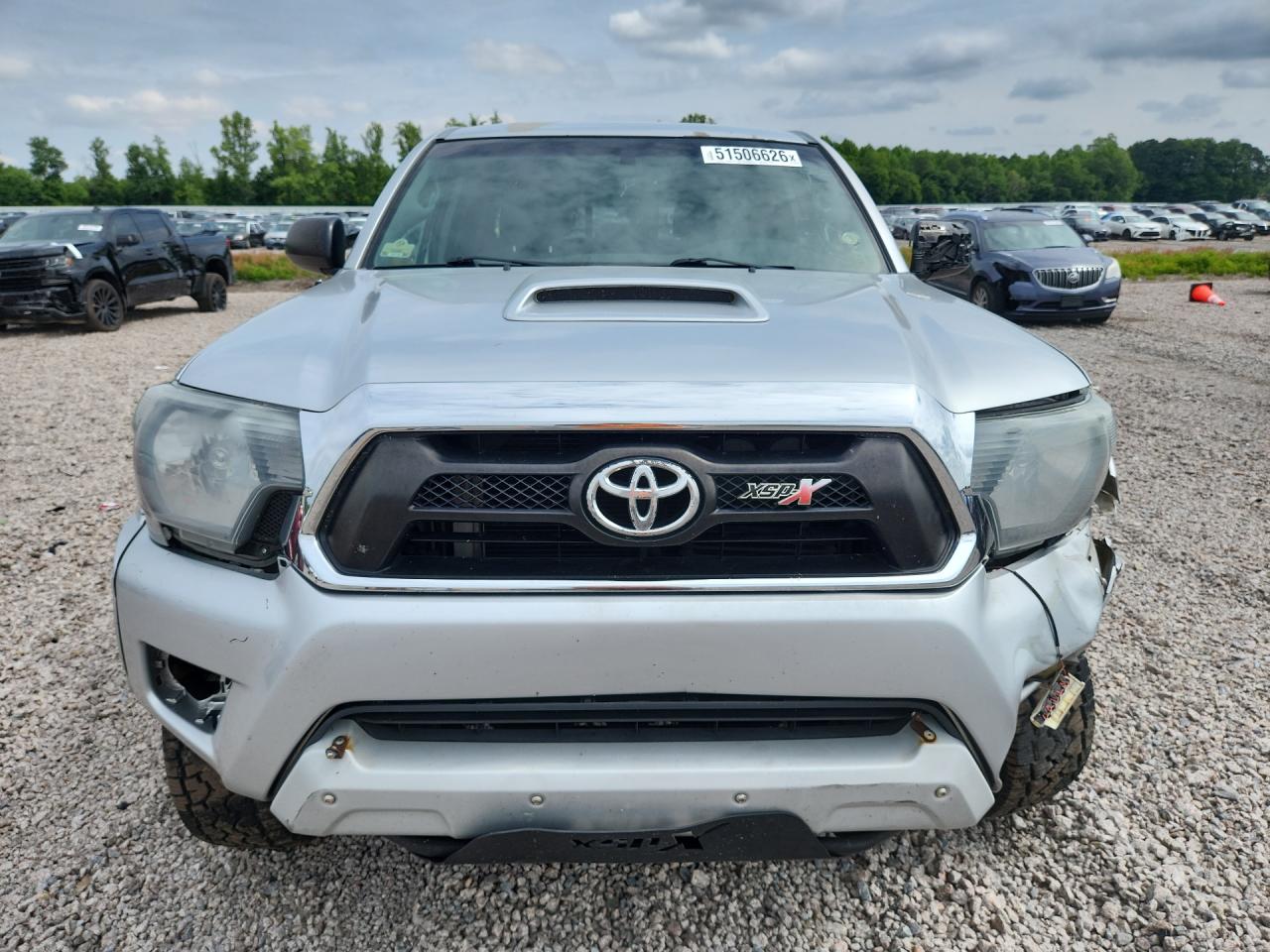 2013 Toyota Tacoma Double Cab Silver vin: 5TFLU4EN8DX077158