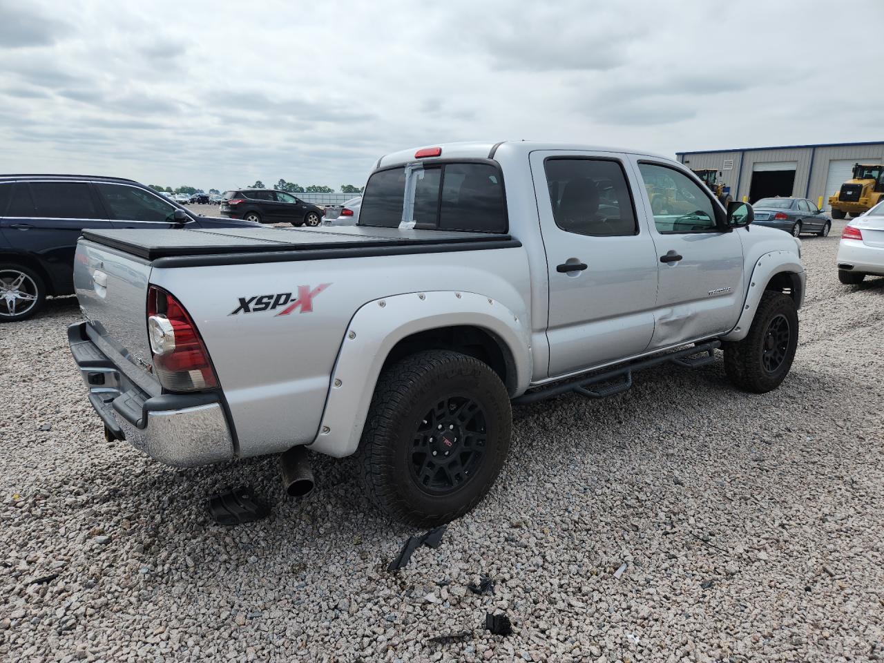 2013 Toyota Tacoma Double Cab Silver vin: 5TFLU4EN8DX077158