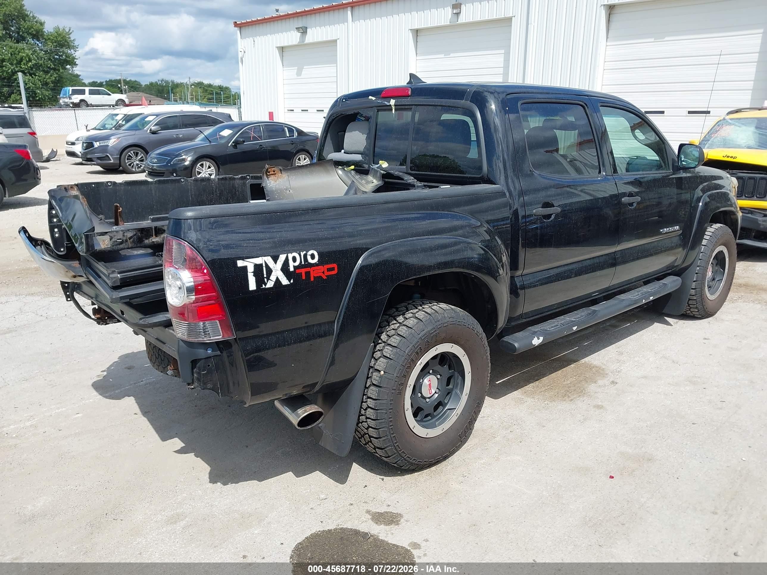 2012 Toyota Tacoma Base V6 Black vin: 5TFLU4EN9CX028758