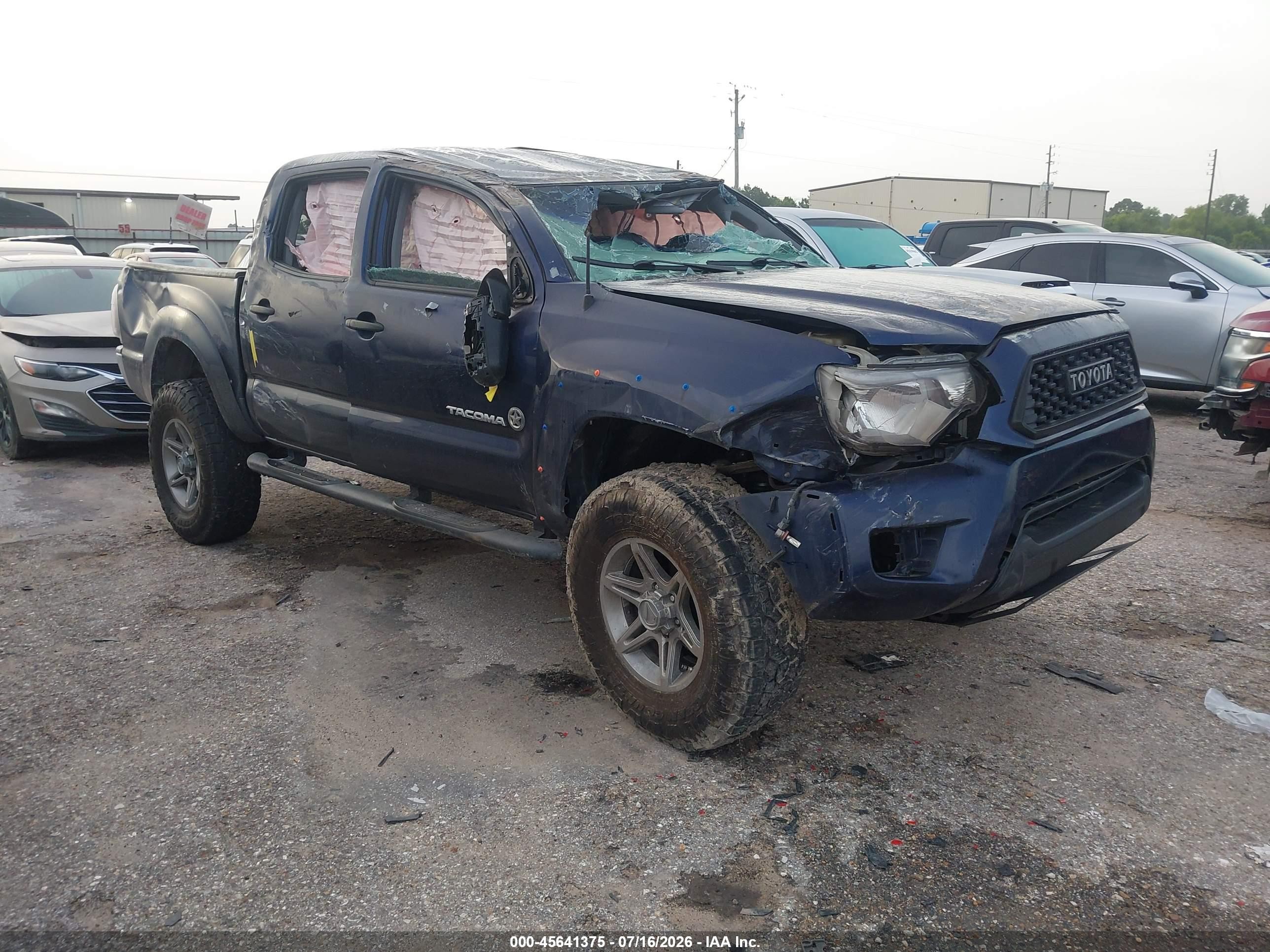 2013 Toyota Tacoma Base V6 Blue vin: 5TFLU4EN9DX056318
