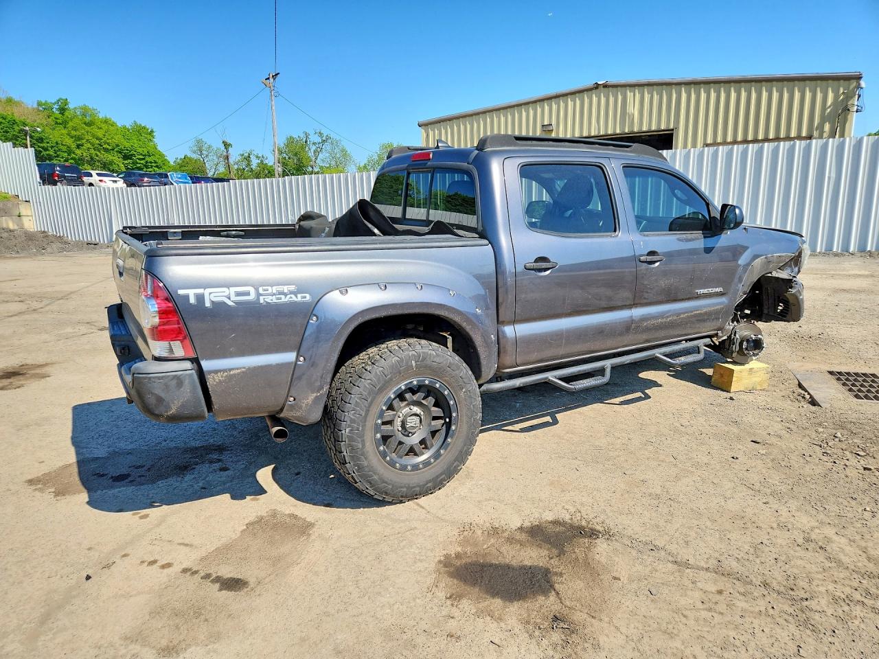 2014 Toyota Tacoma Double Cab Gray vin: 5TFLU4EN9EX089580