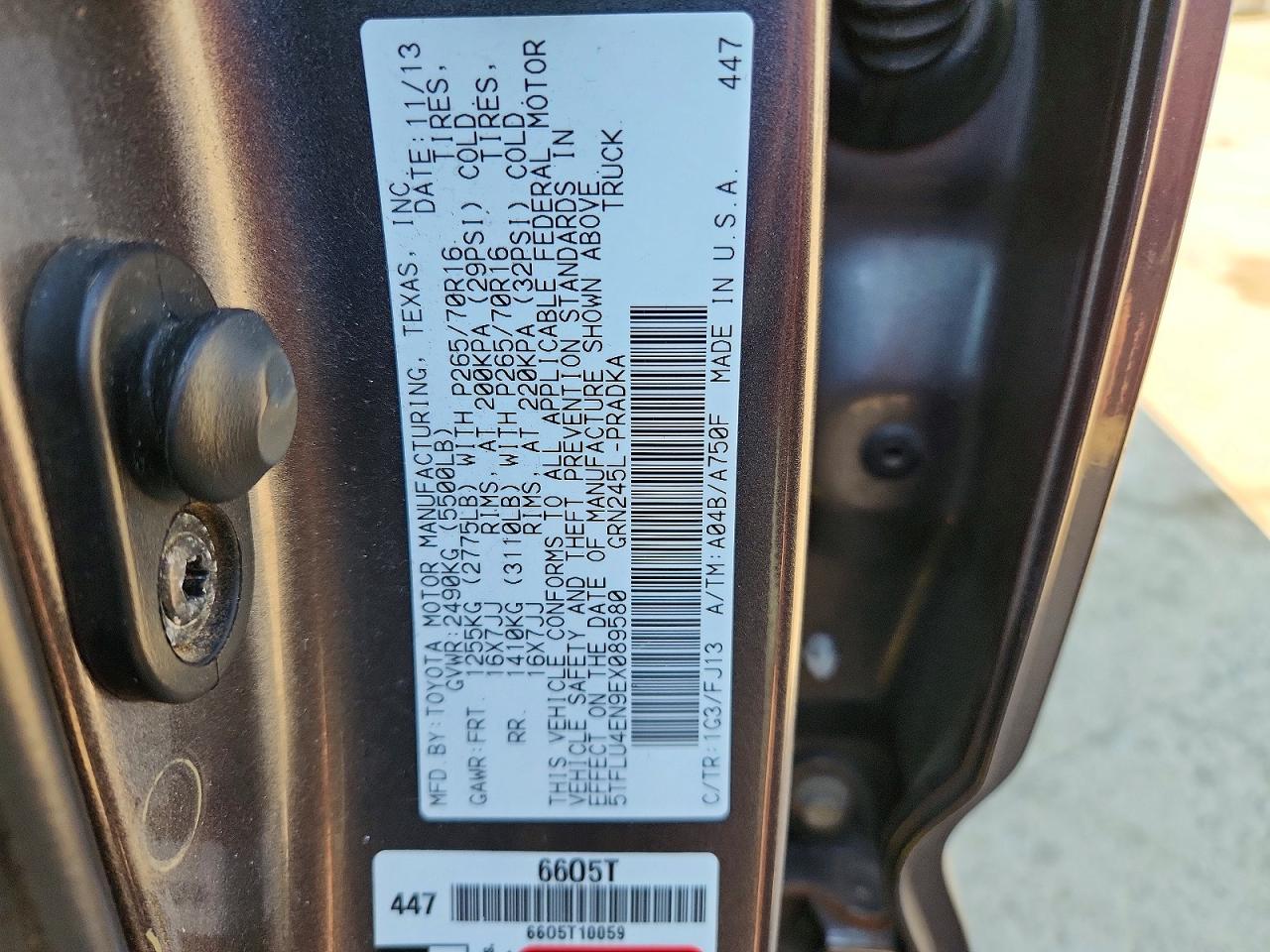 2014 Toyota Tacoma Double Cab Gray vin: 5TFLU4EN9EX089580