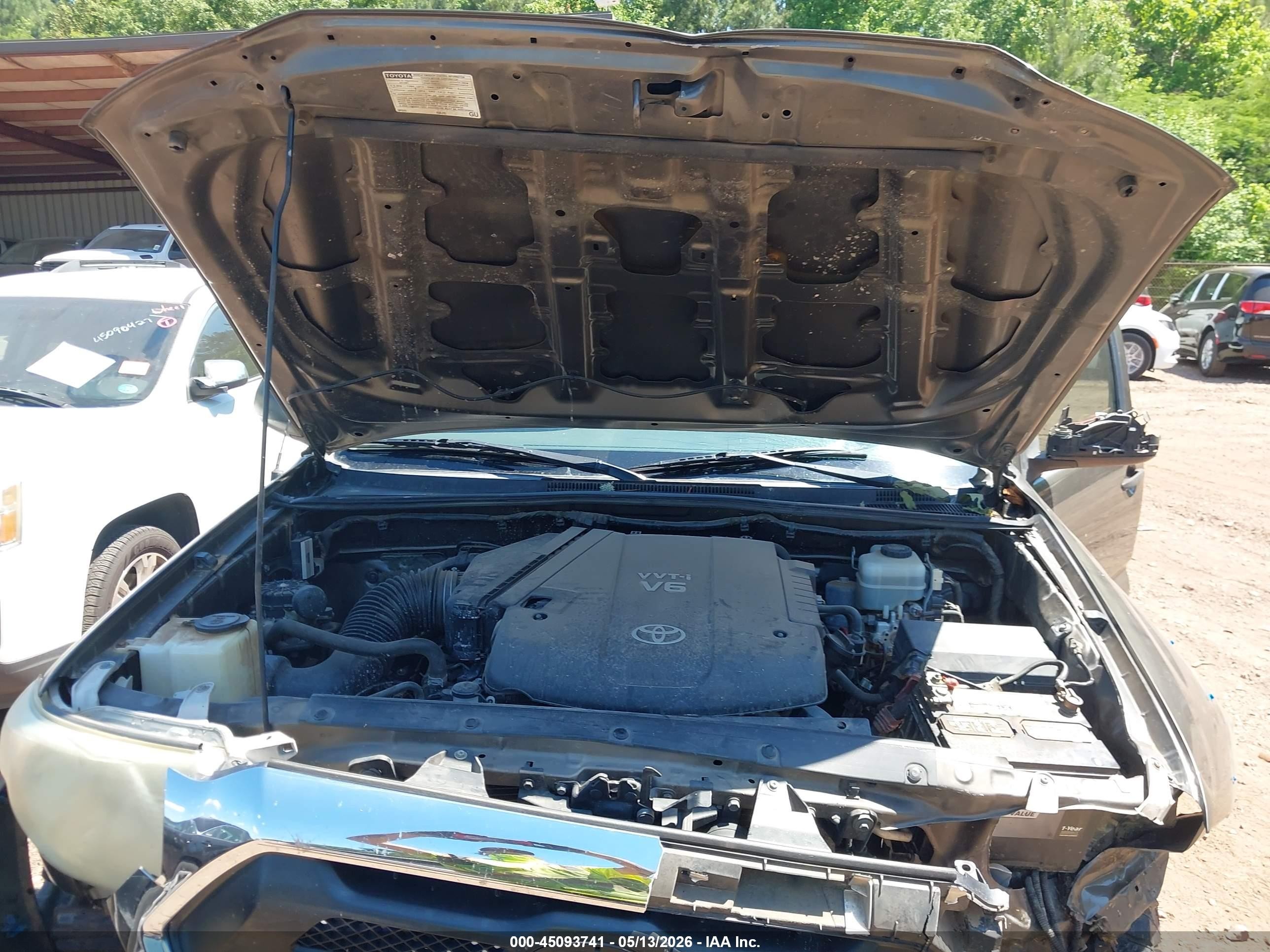 2012 Toyota Tacoma Base V6 Black vin: 5TFLU4ENXCX036786