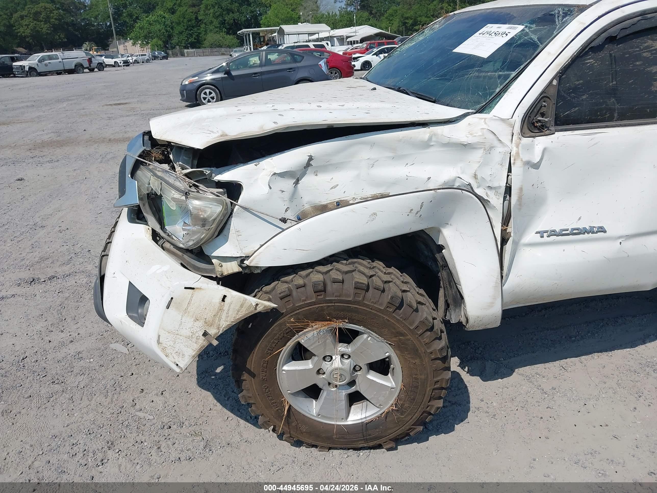 2012 Toyota Tacoma Base V6 White vin: 5TFLU4ENXCX046914