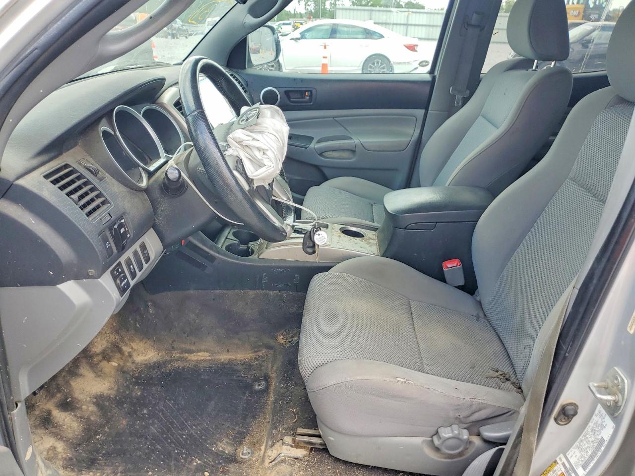 2013 Toyota Tacoma Double Cab Silver vin: 5TFLU4ENXDX077131