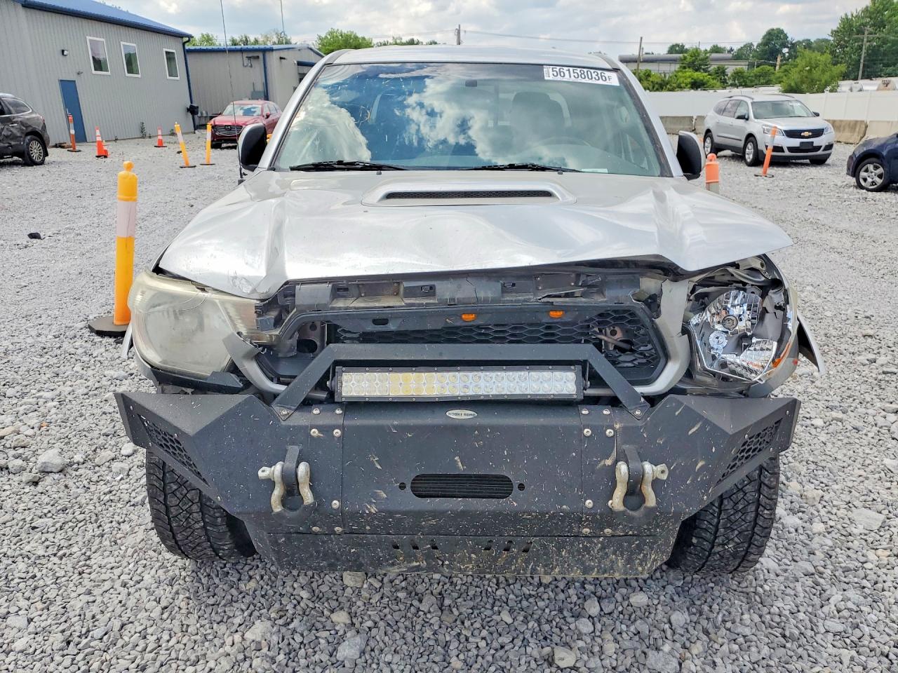 2013 Toyota Tacoma Double Cab Silver vin: 5TFLU4ENXDX077131