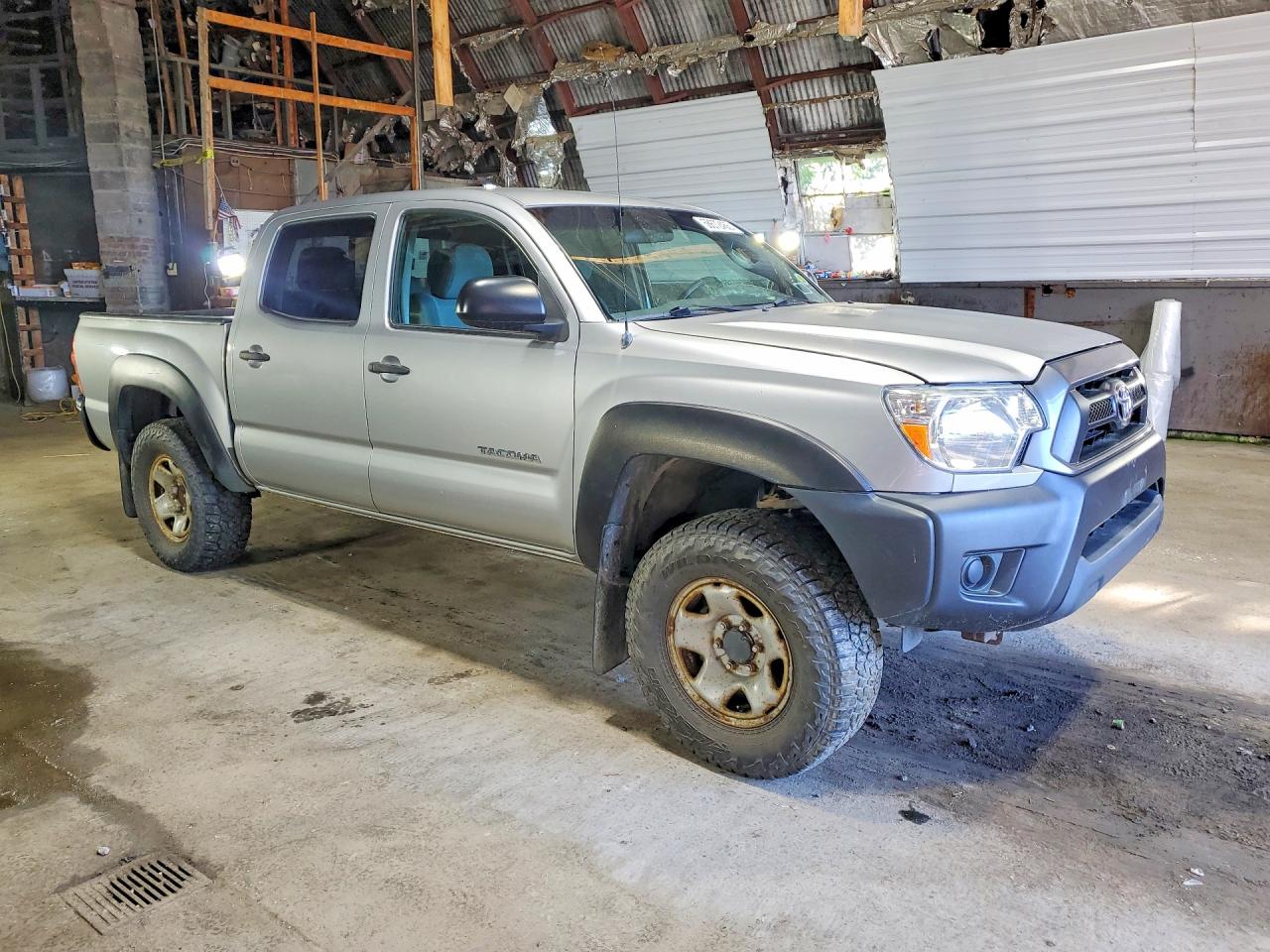 2014 Toyota Tacoma Double Cab Серебряный vin: 5TFLU4ENXEX093413
