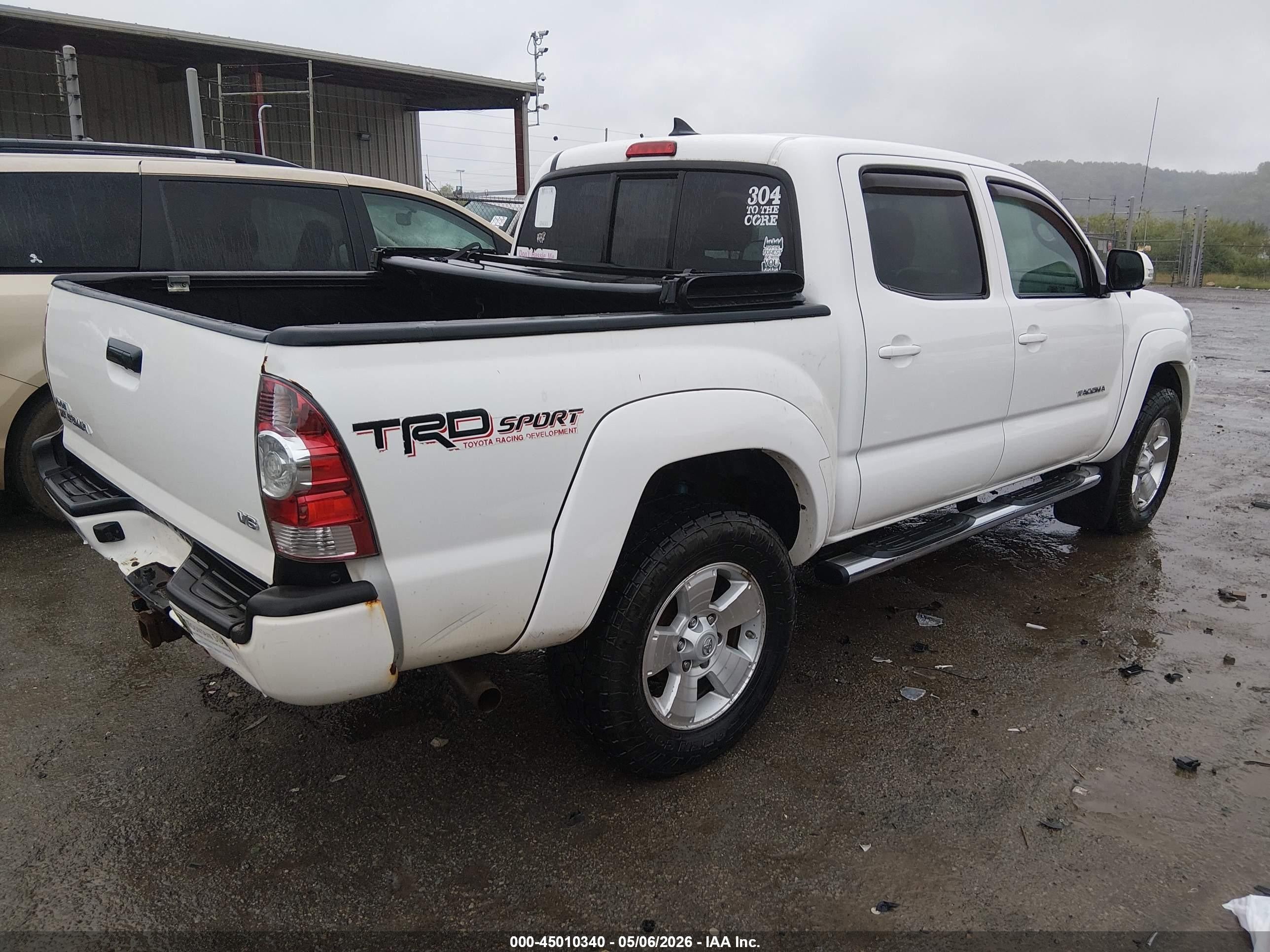 2014 Toyota Tacoma Base V6 White vin: 5TFLU4ENXEX098952