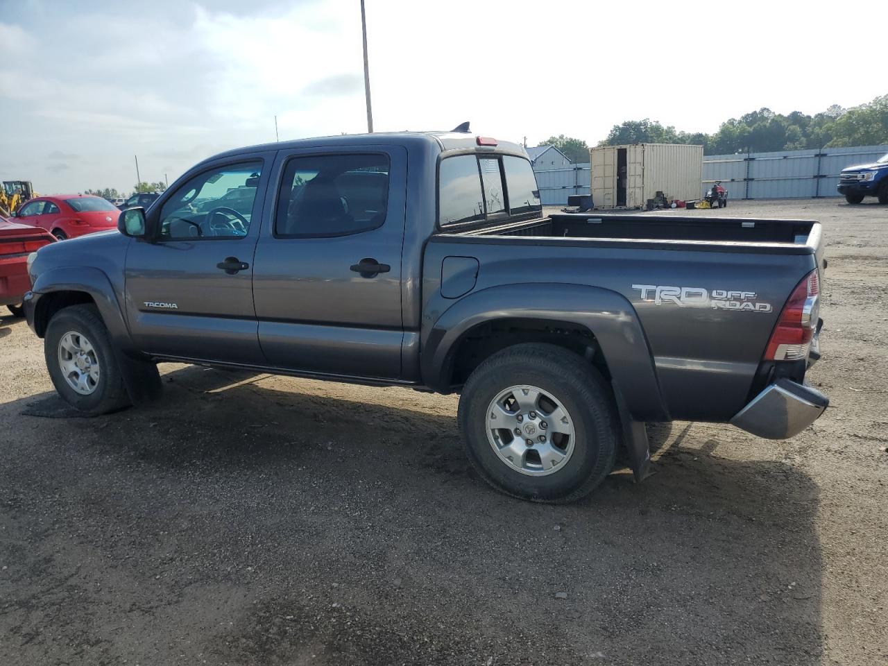 2014 Toyota Tacoma Double Cab Gray vin: 5TFLU4ENXEX107374