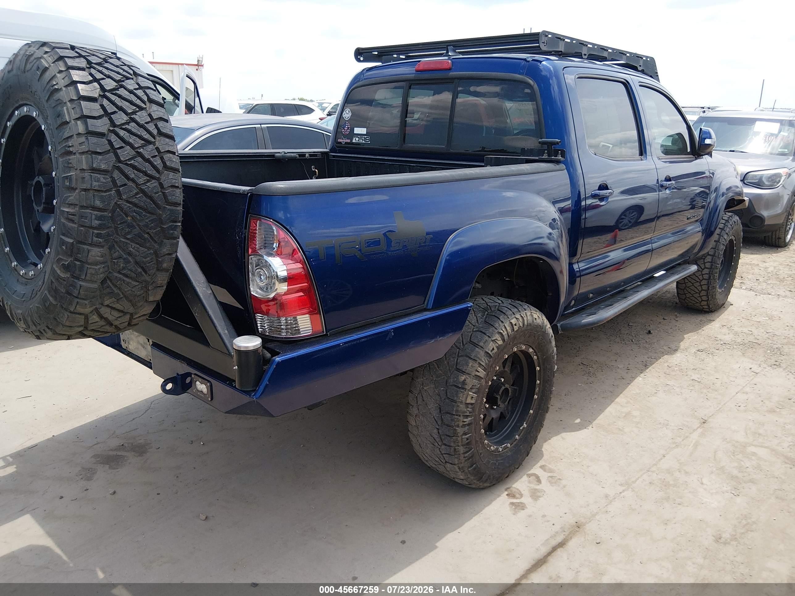 2015 Toyota Tacoma Base V6 Синий vin: 5TFLU4ENXFX116626